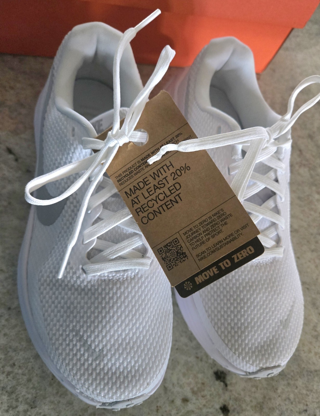 NIB Women Nike Revolution 8 White Athletic Running Sneakers Shoes Size 6.5