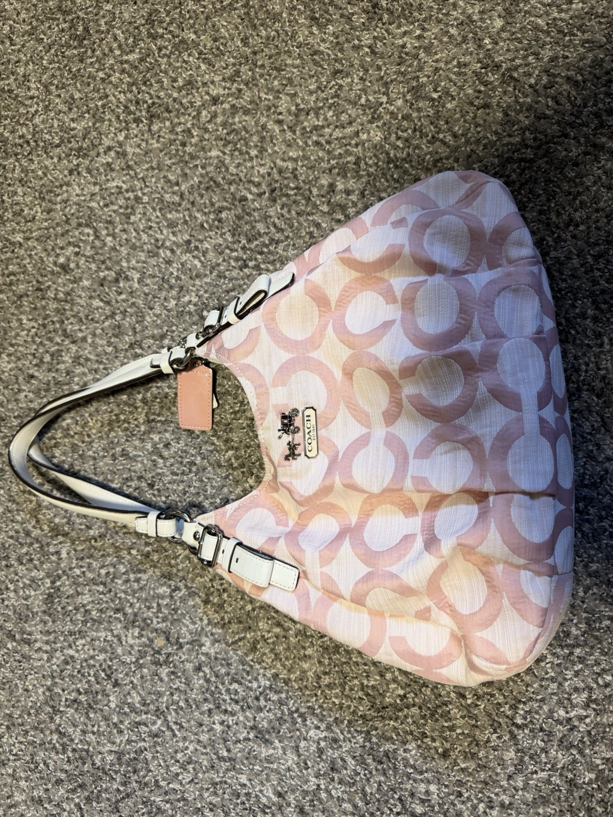 Coach Madison OP Art Maggie Baby Pink Handbag