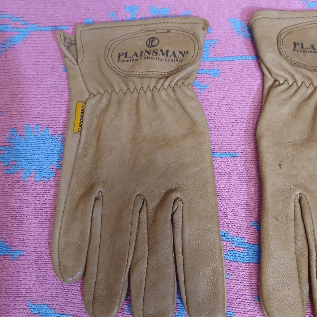 Plainsman mens xl vintage premium cabretta leather gloves Cognac camel brown