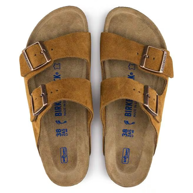 Birkenstock Arizona Soft Footbed Mink Suede Leather Casual Sandals Size EU37-45