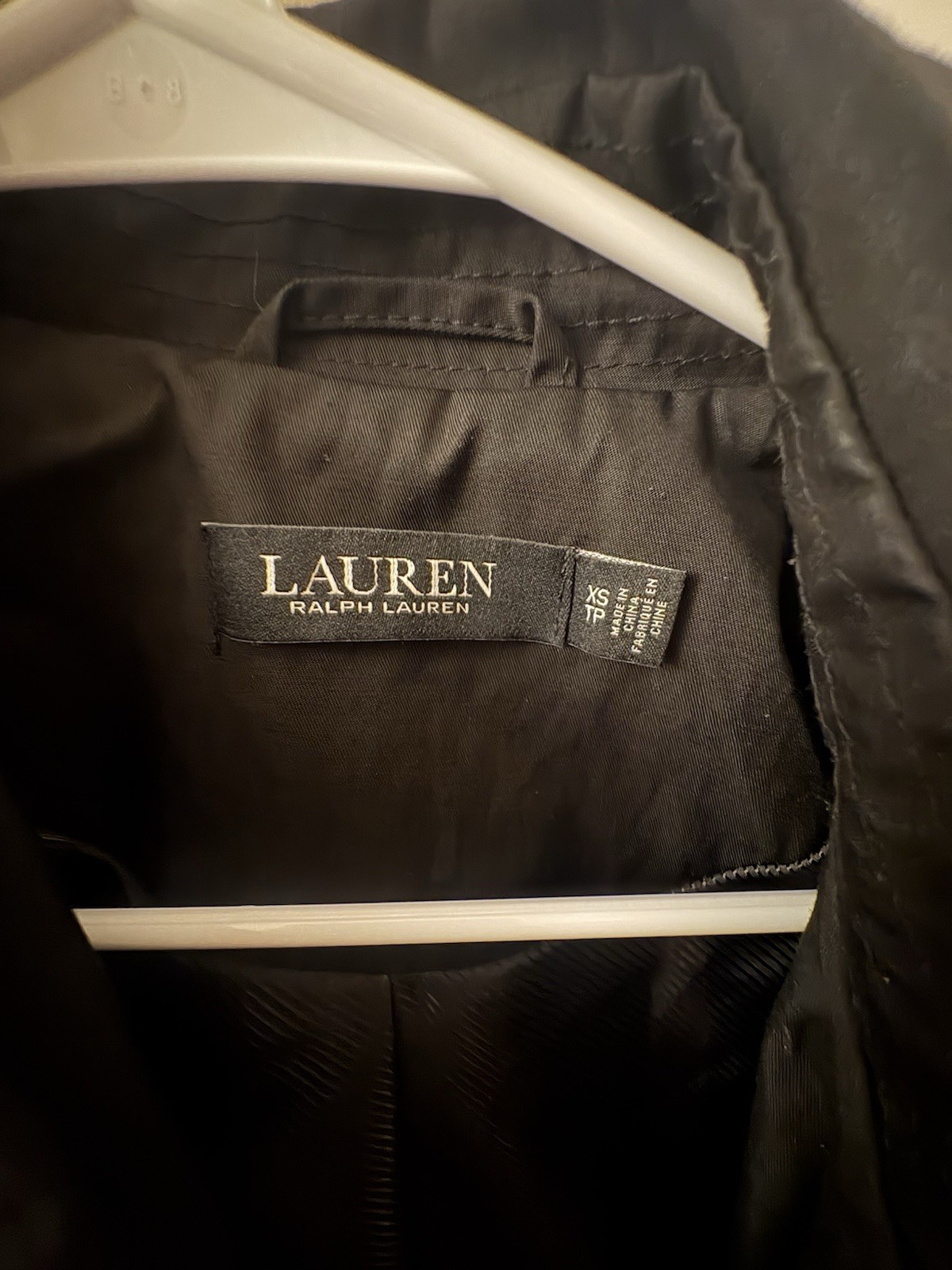 Lauren Ralph Lauren Black Double-Breasted Peacoat Coat Short Long Sleeve XS