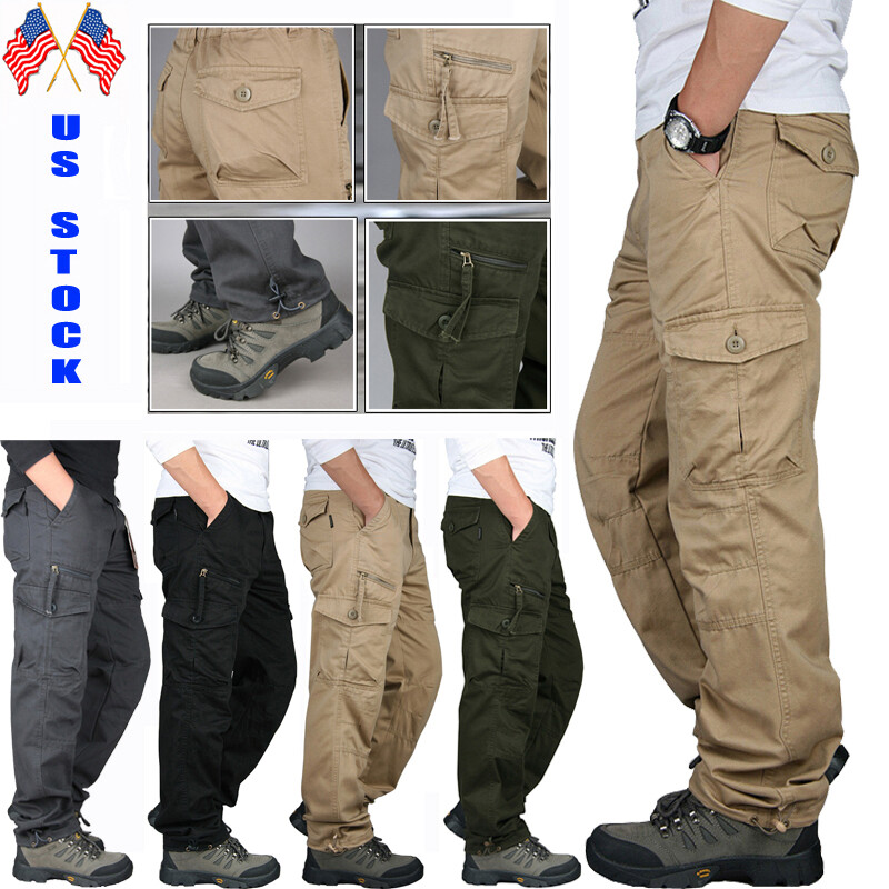 Men’s Relaxed Fit Cargo Pants Premium Relaxed Fit Straight Leg Work Cargo Pant