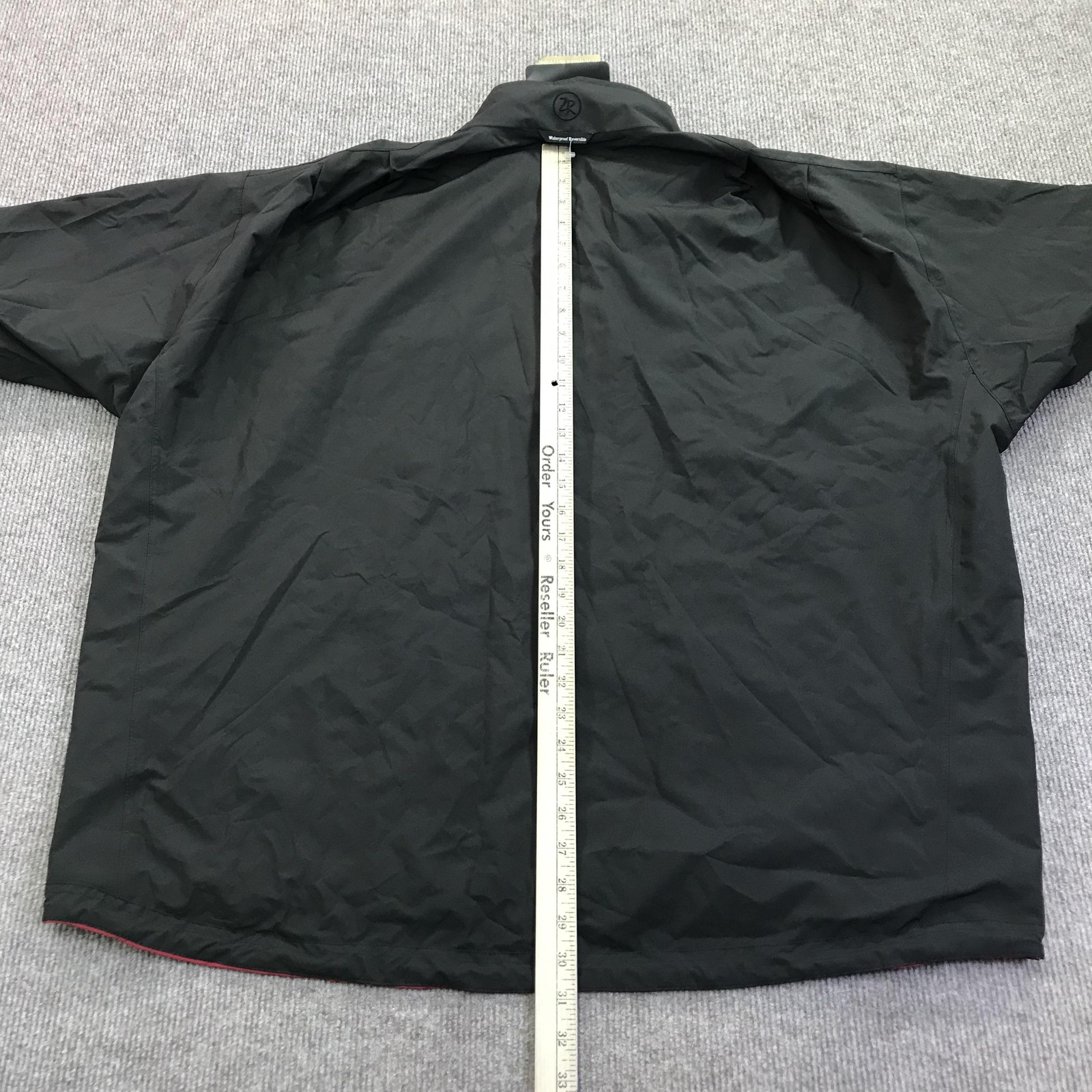 Zero Restriction Wind Jacket Mens 2XL Red 1/4 Zip Reversible Golf Rain Shell