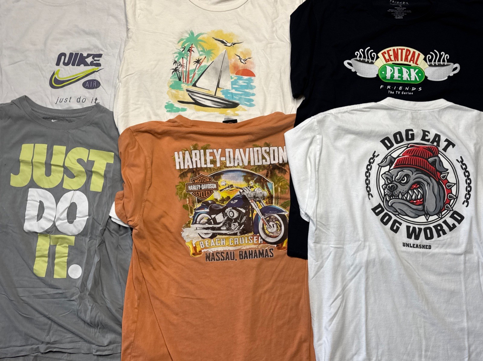 (48 Pc) Random Lot of Graphic TShirts Mixed All Sizes USA Brands Vintage Sports