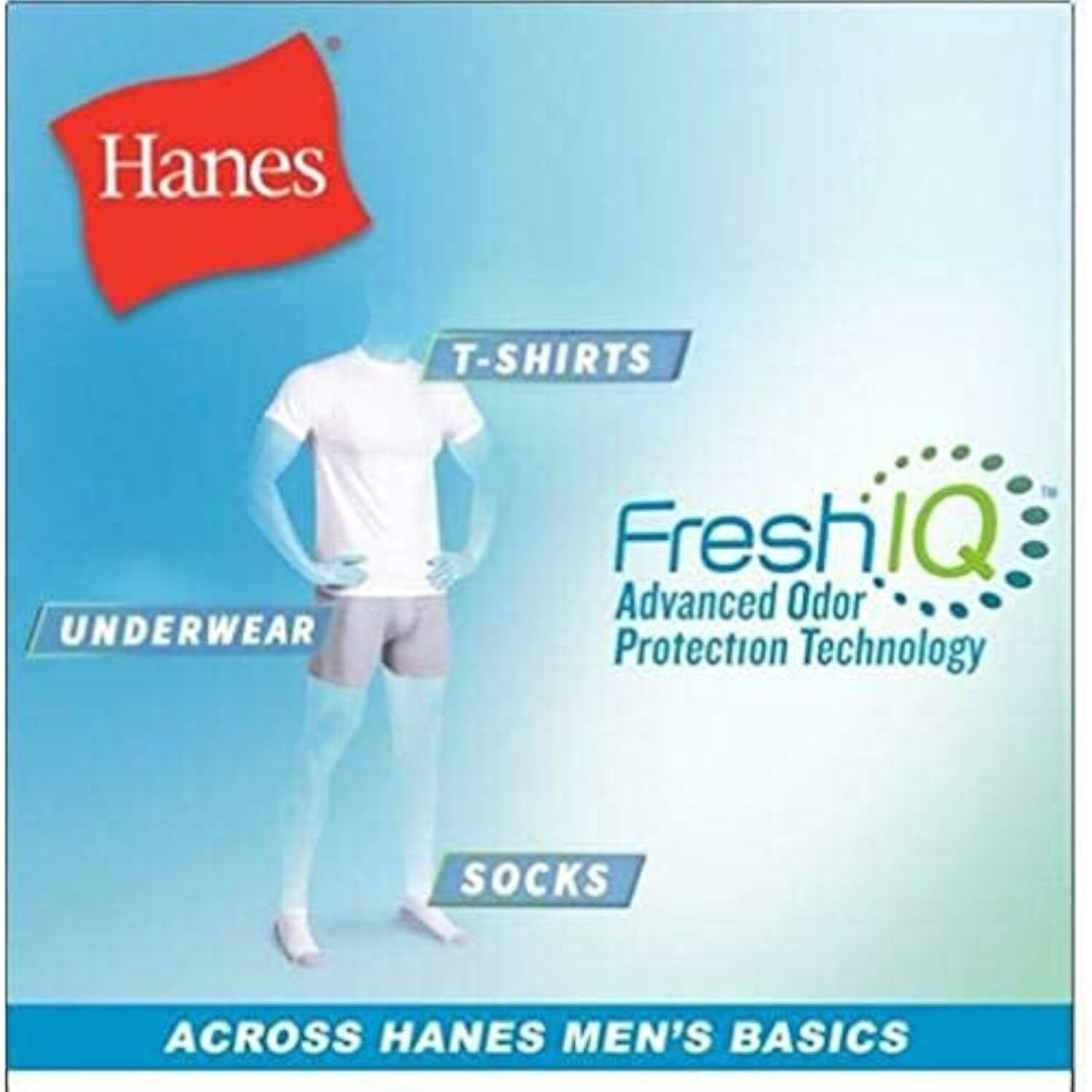 LARGE Hanes Mens X-Temp Performance Cool Tagless Crew T-Shirts 4pack, Grey/Blue