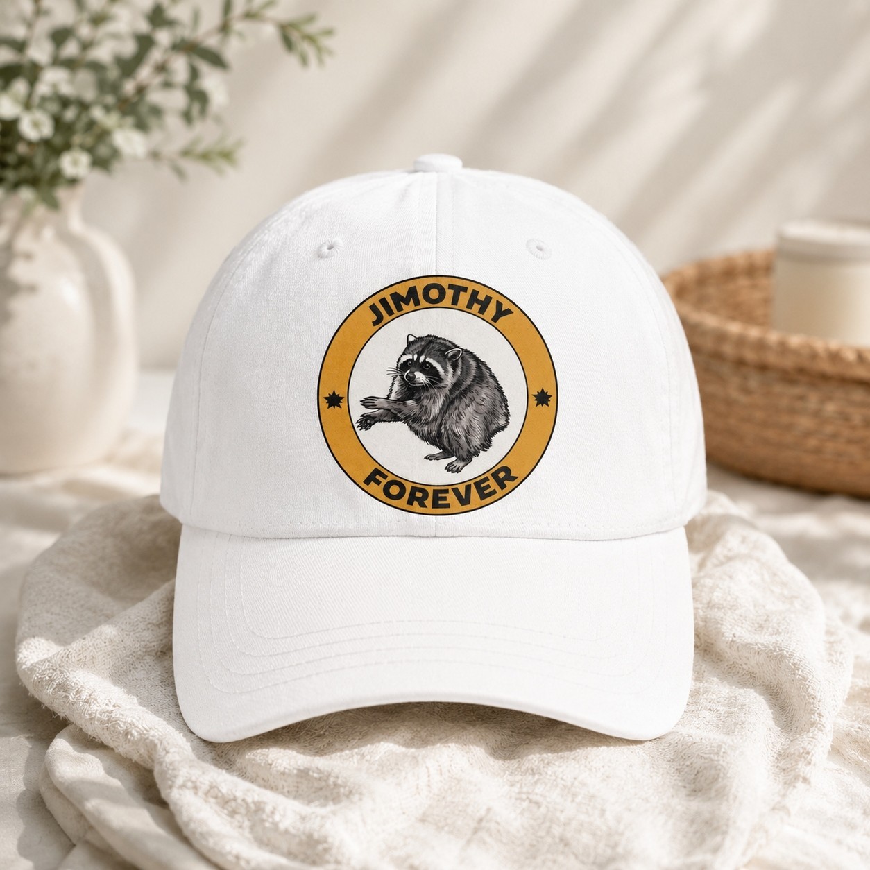 Jimothy Seattle Raccoon Print Classic Dad Hat, Seattle Raccoon Meme Gift Cap