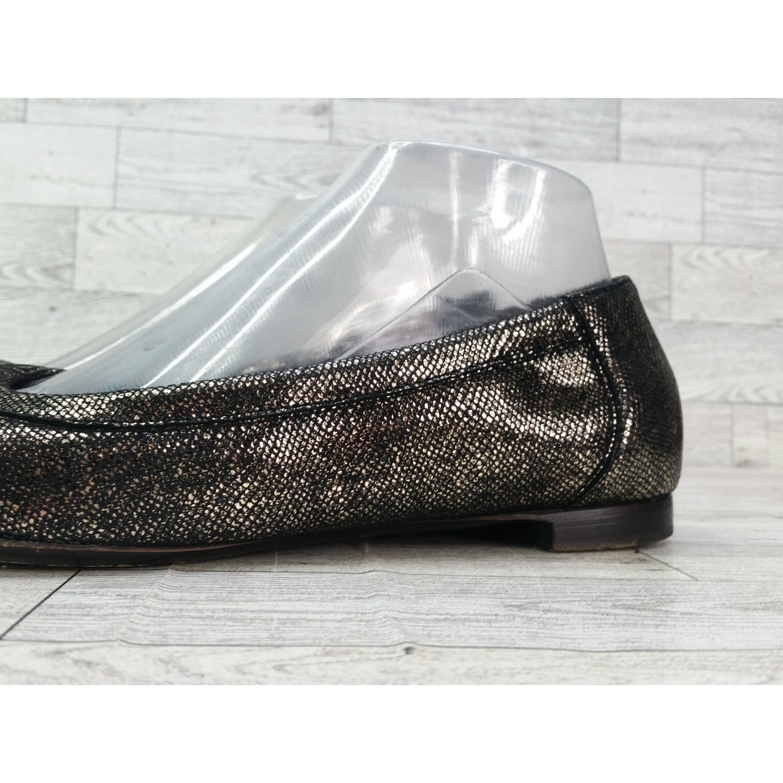 Women’s AGL Monika Flats Leather Cap Toe Flats Shoes Size 38.5 US 8.5 Shimmering