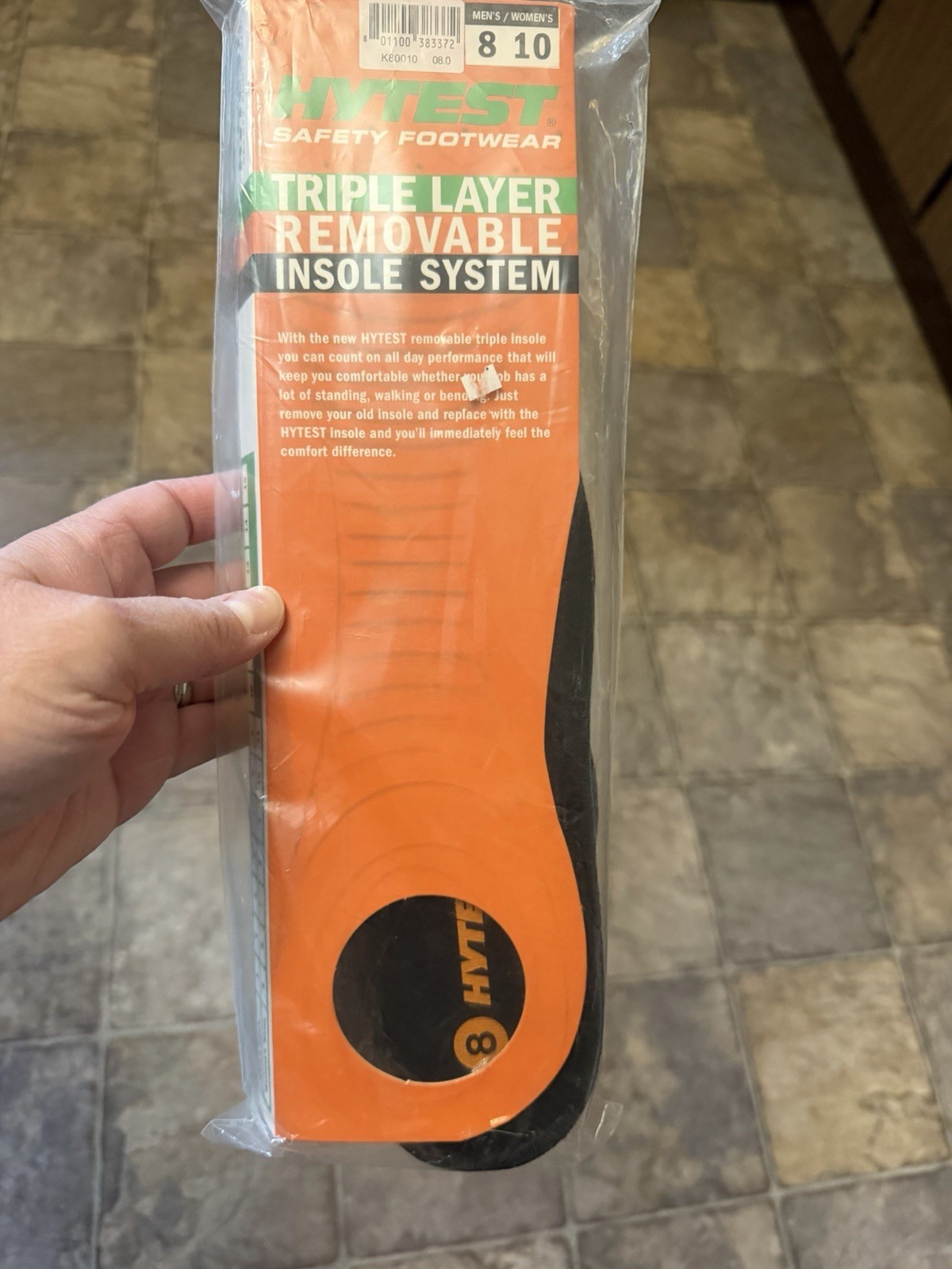 Hytest Triple Layer Removable Insole System Men’s 8 Or Women’s 10 New