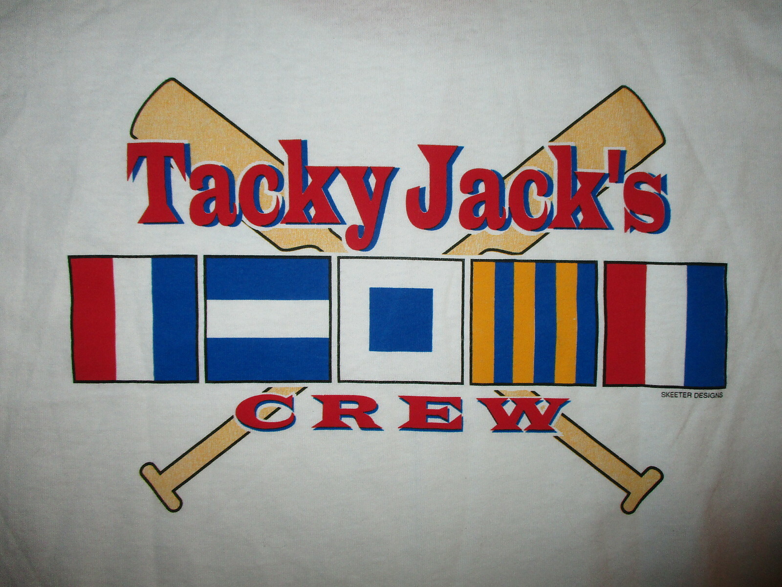 TACKY JACKS T SHIRT Retro Ringer Alabama Seafood Restaurant Crew Nautical MEDIUM