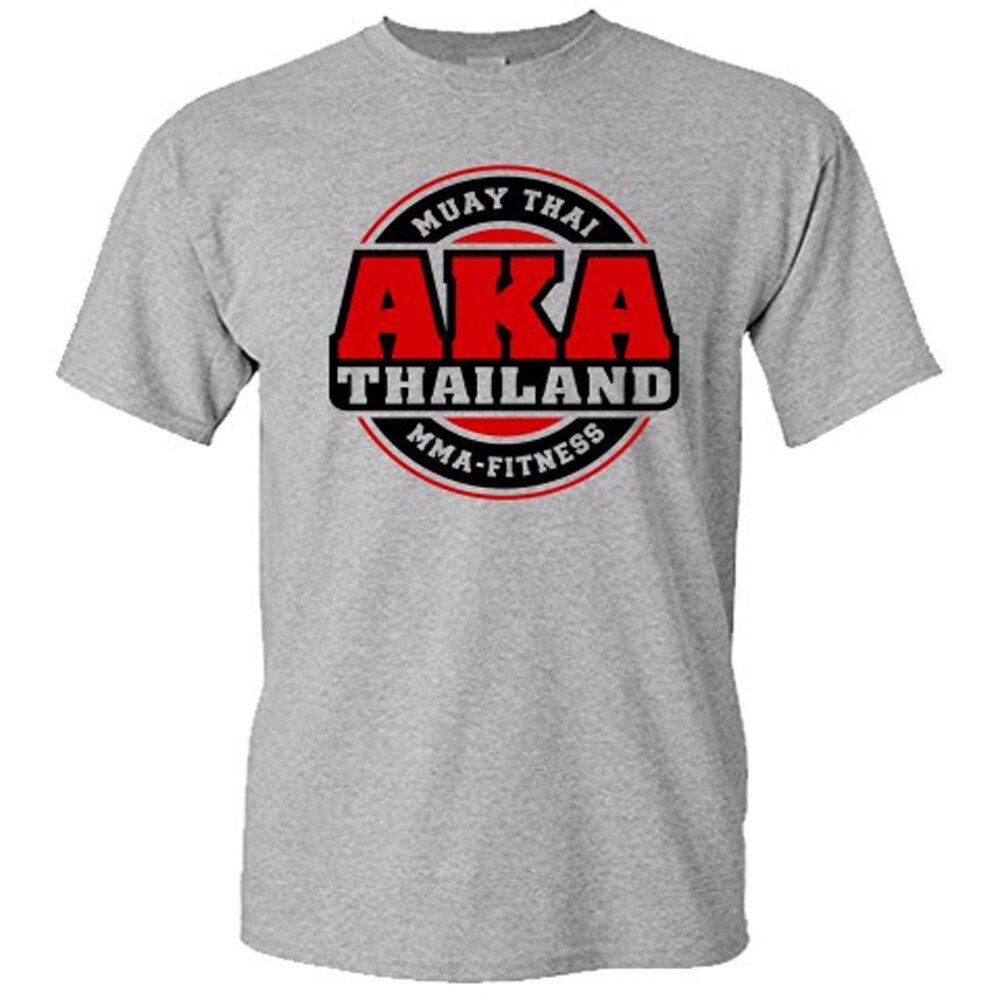 AKA Thailand Muay Thai Gym Logo Men’s Grey T-Shirt Size S-5XL