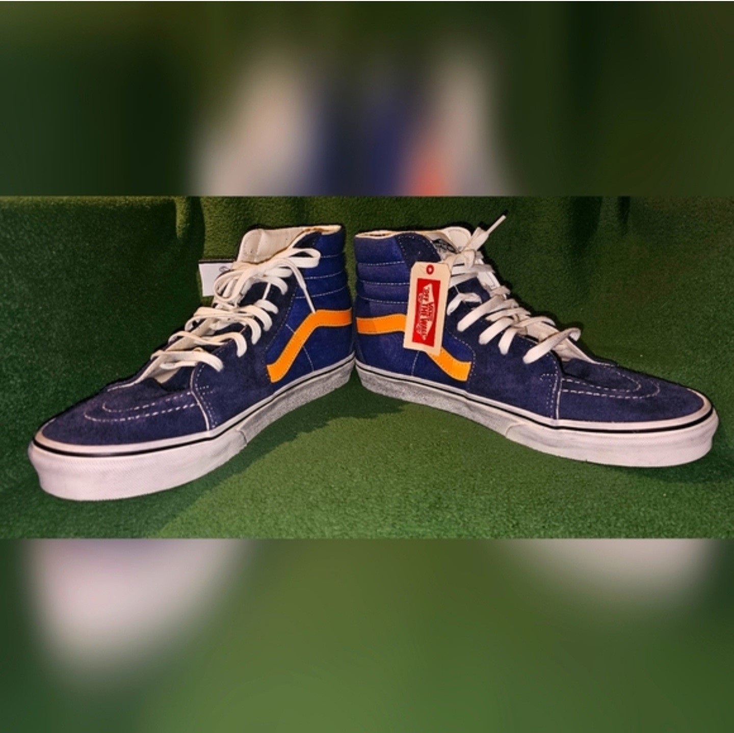 VANS X Van DOREN THRIFT SHOP COLLECTION sk8 Hi’s Navy BLUE SUEDE. Mens 11.5