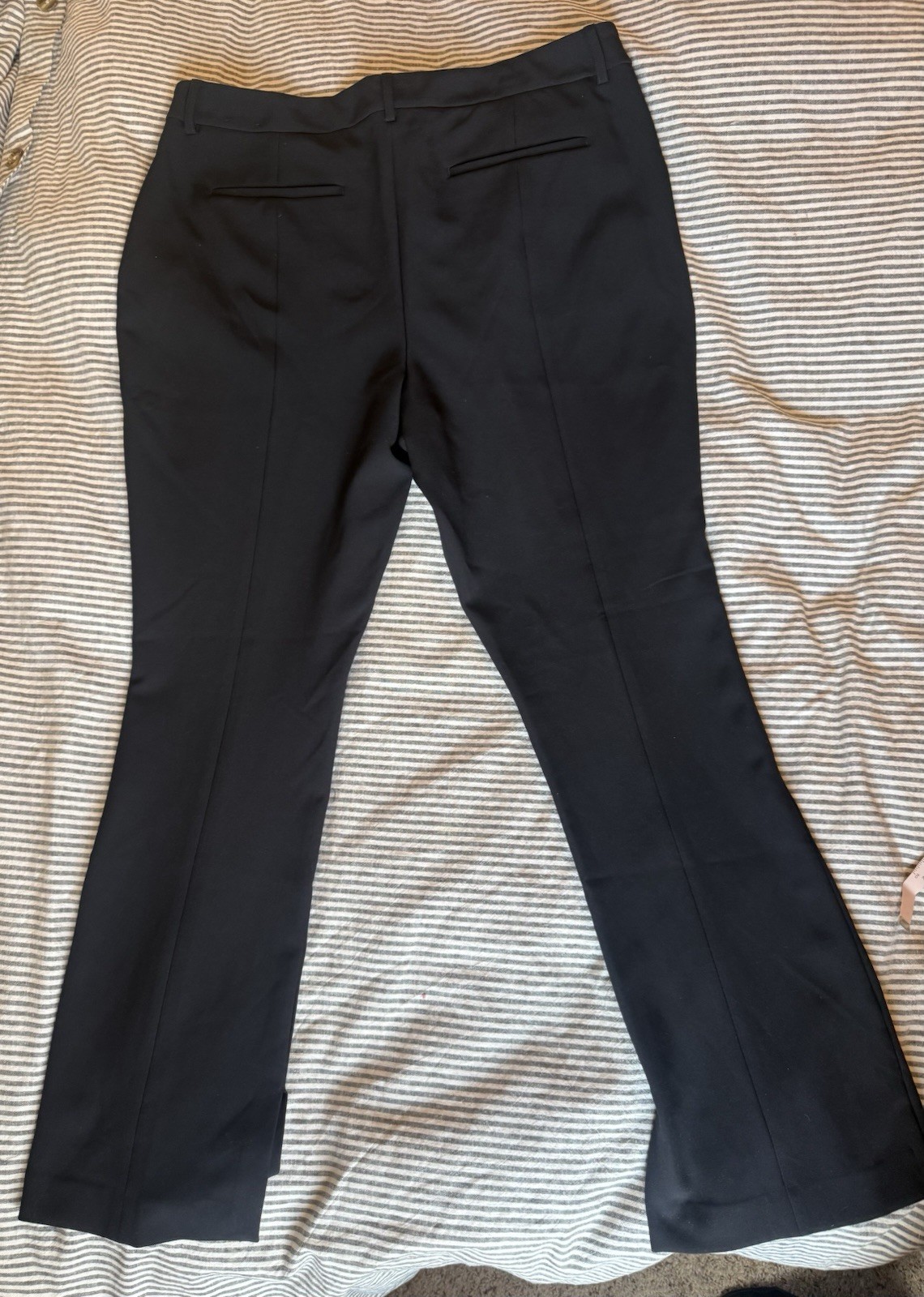 Express Women’s Black Dress Pants 16R Mid Rise Bootcut Twill Pockets Zip