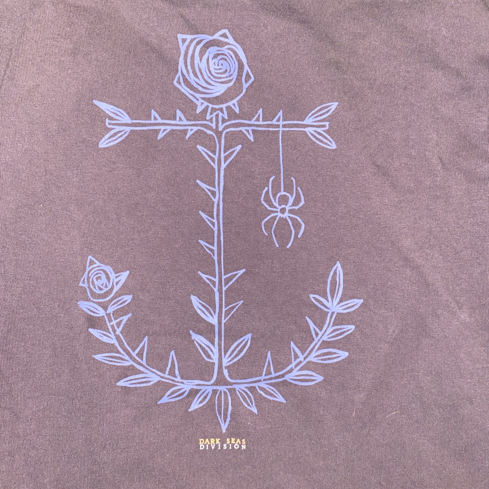 Dark Seas Division Long Sleeve T-Shirt Large Plumb Rose Anchor