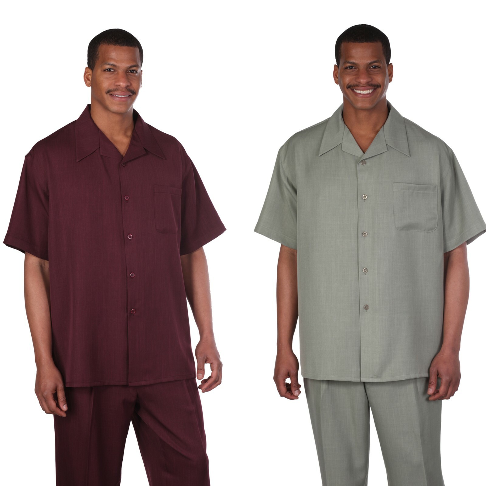 Men’s Two Piece Walking Suit Solid Color Design By Fortino Landi 2954