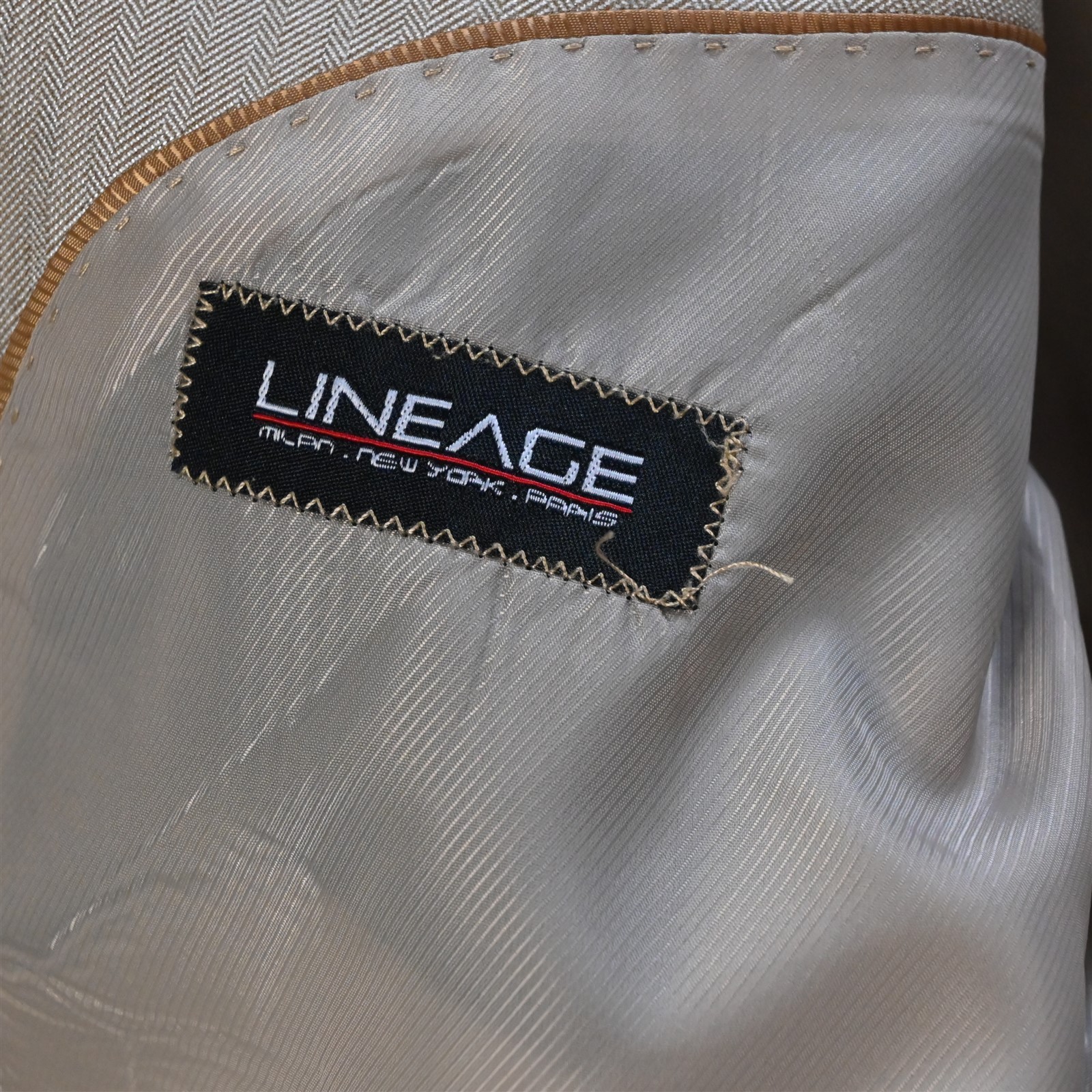 Lineage 46L 38×30 Khaki Herringbone High Performance Mens Jacket Pants Suit
