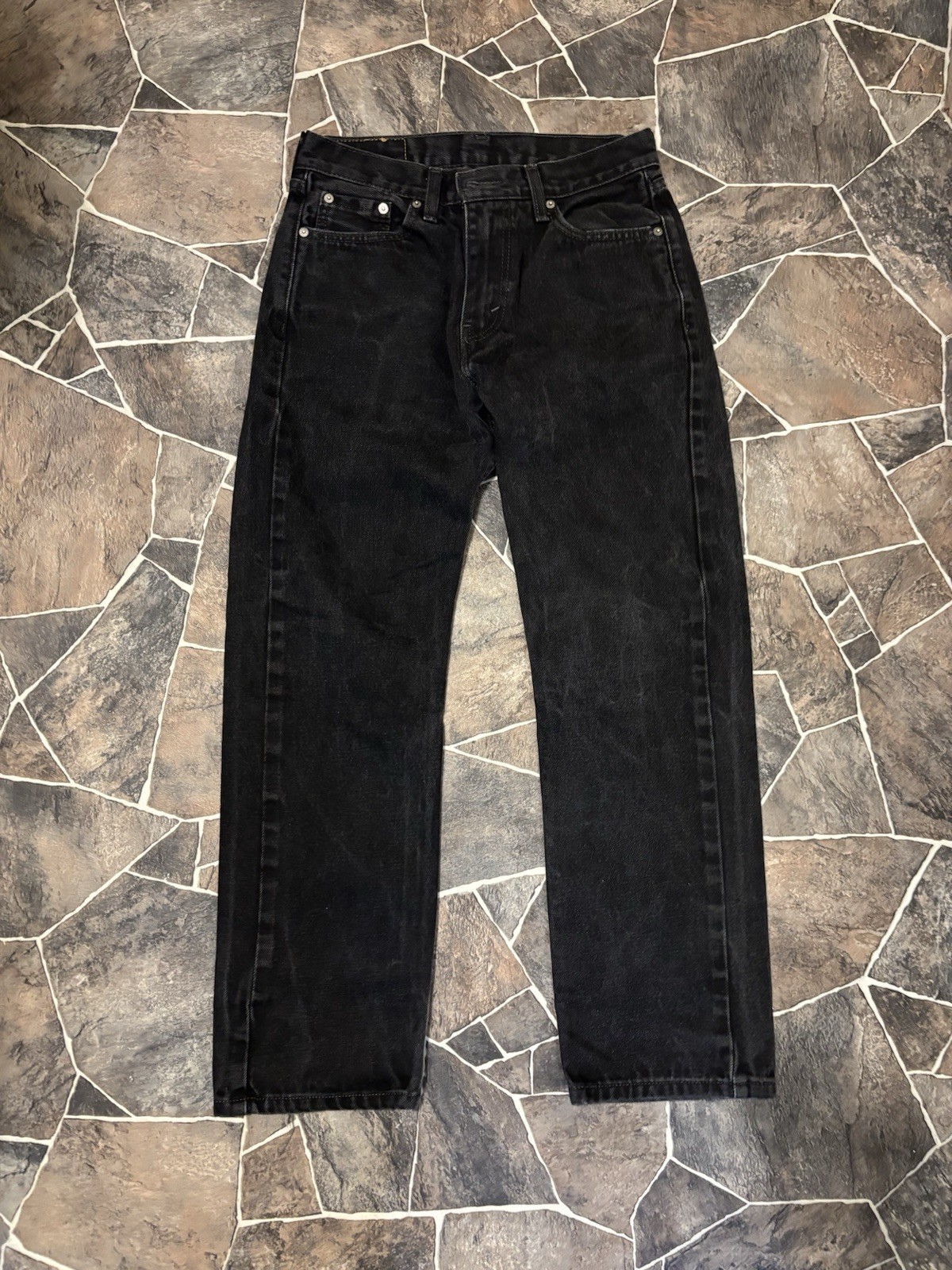 Levi’s 505 Black Jeans Men’s 30×29 Straight Leg Denim Pants