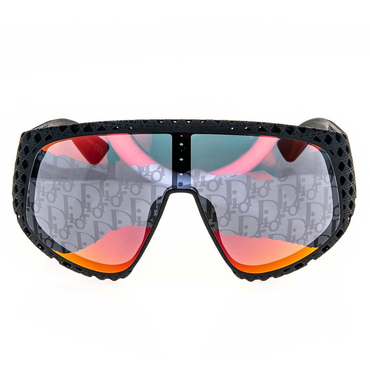 CHRISTIAN DIOR 3D Cannage Black Mirror Print Oblique Mask DIOR3D M1U DM40126U