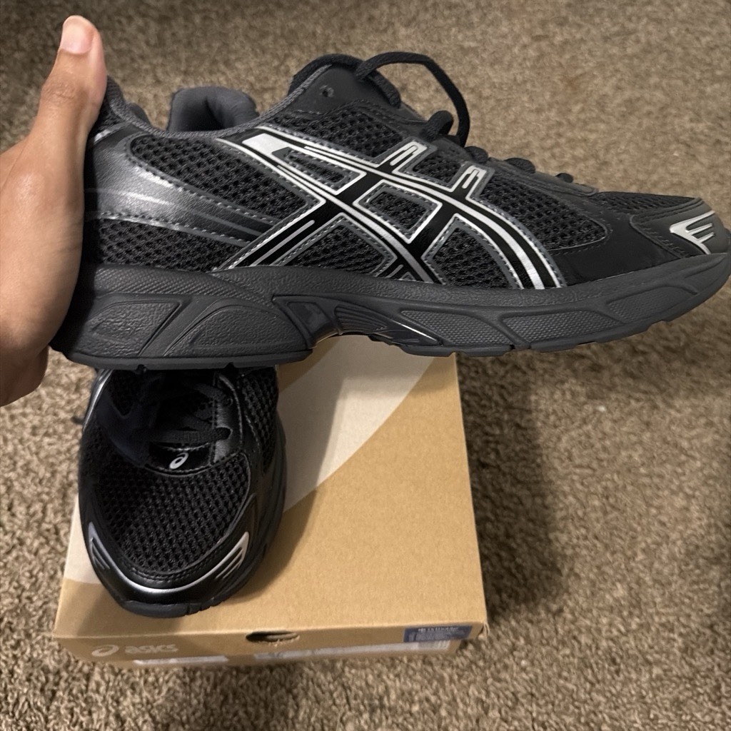 ASICS GEL-1130 Women’s Running Sneakers Black/Pure Silver Mesh 1201A906-001