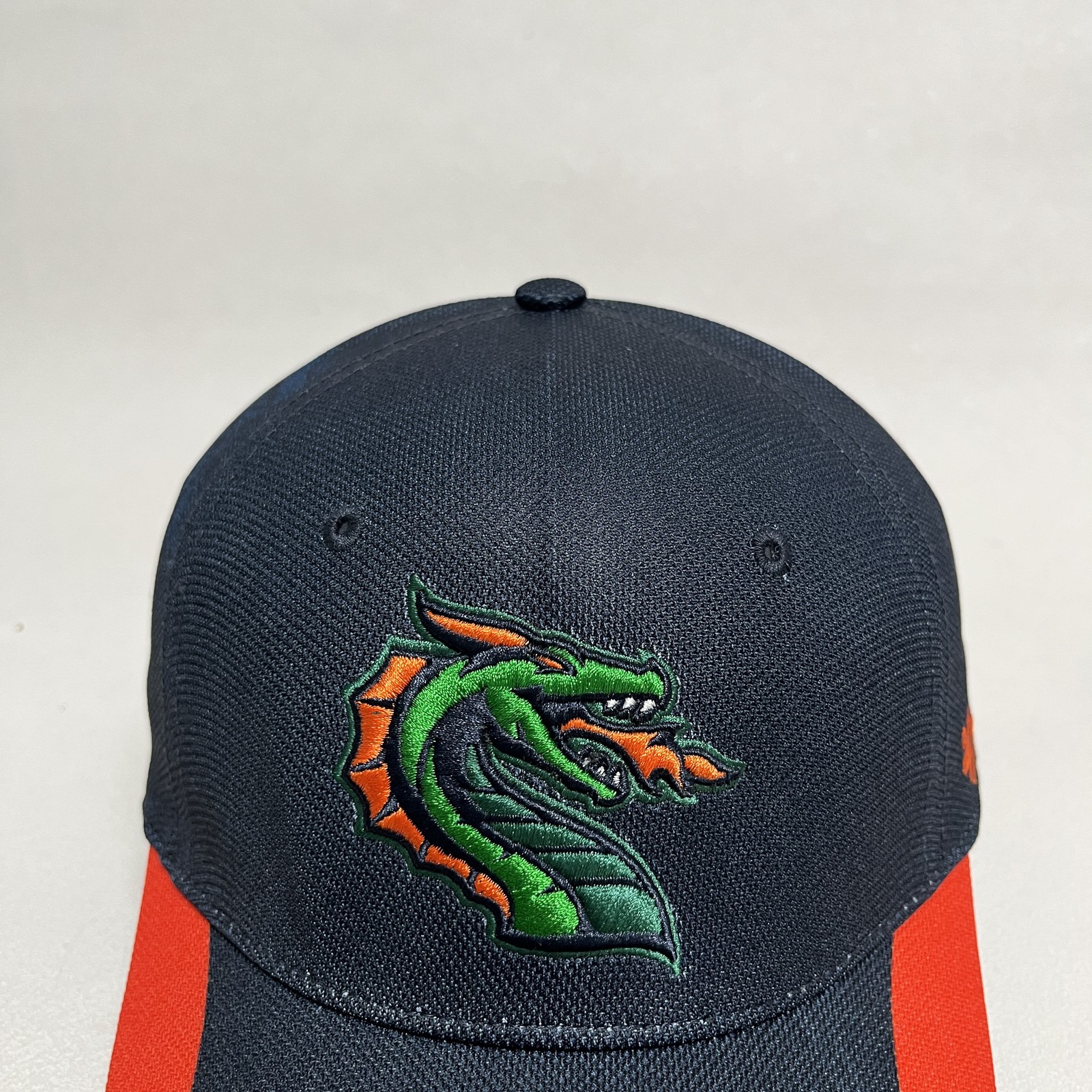 ’47 Seattle Dragons Fitted Cap Navy Orange Curved Brim XFL Hat