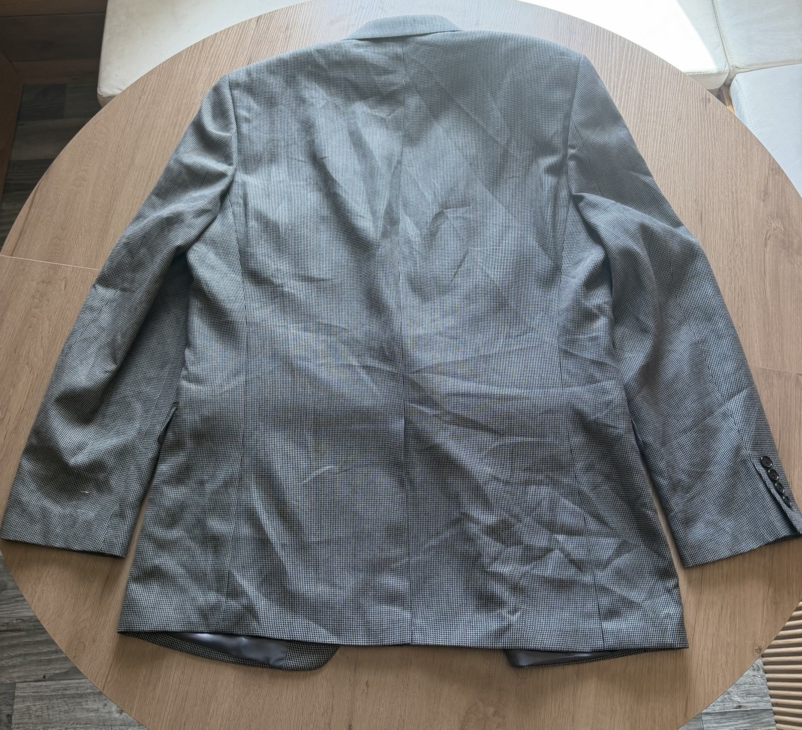 RALPH LAUREN Lauren Gray Houndstooth Men’s Blazer 42L Single-Breasted 2-Button
