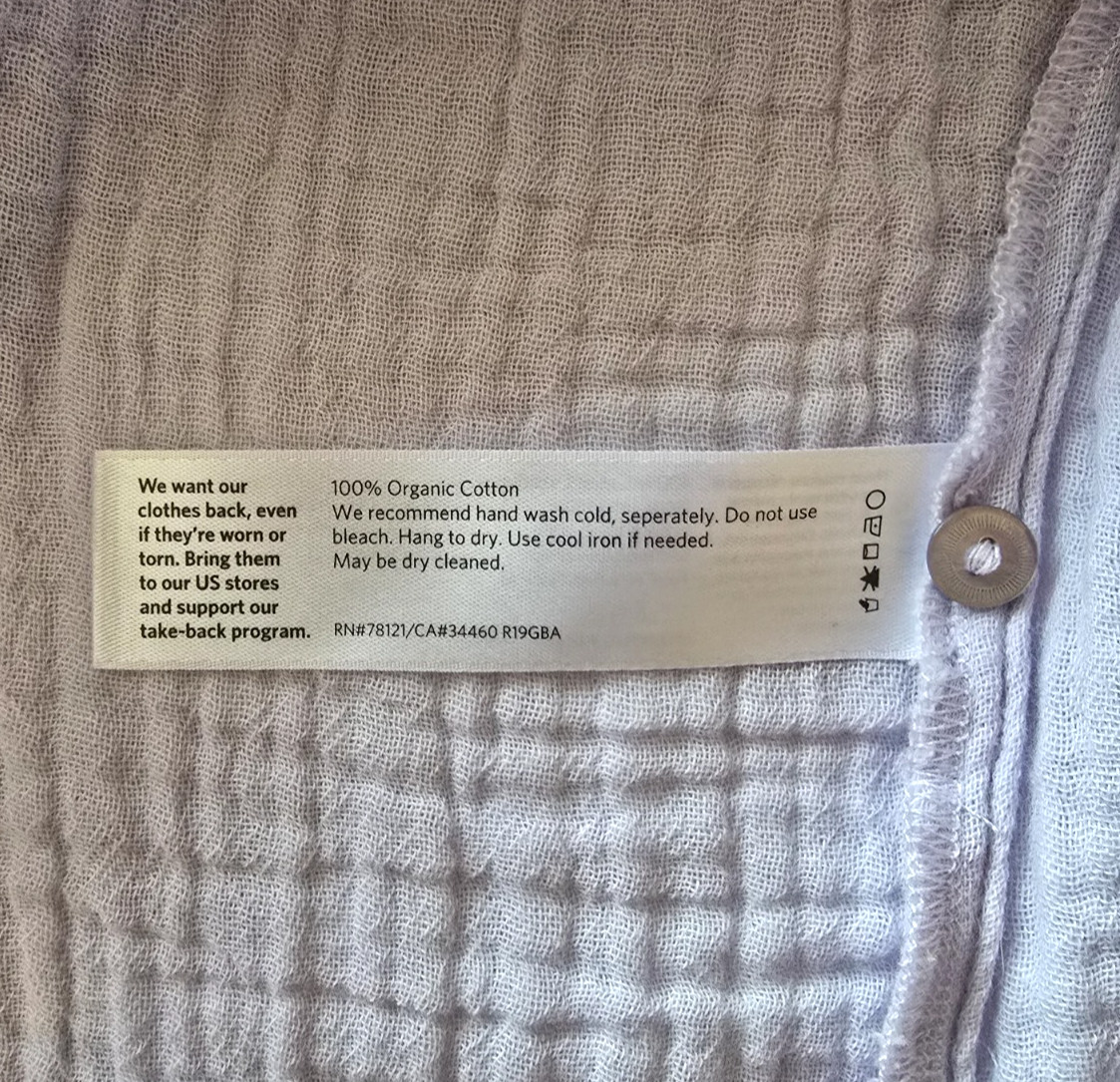 Eileen Fisher Box Top Mallow Organic Cotton Lofty Gauze 2X Coastal Grandma Shirt