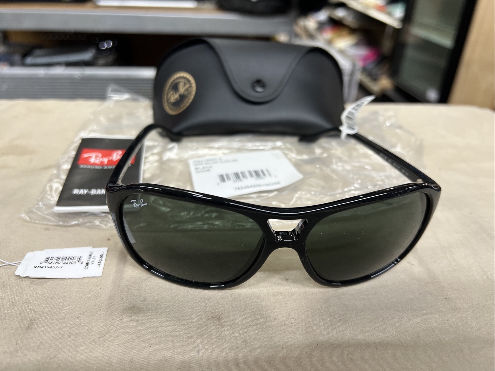 New Ray-Ban Square Sunglasses Black RB 4128 601 60mm-15-140 RB412860-X 3N