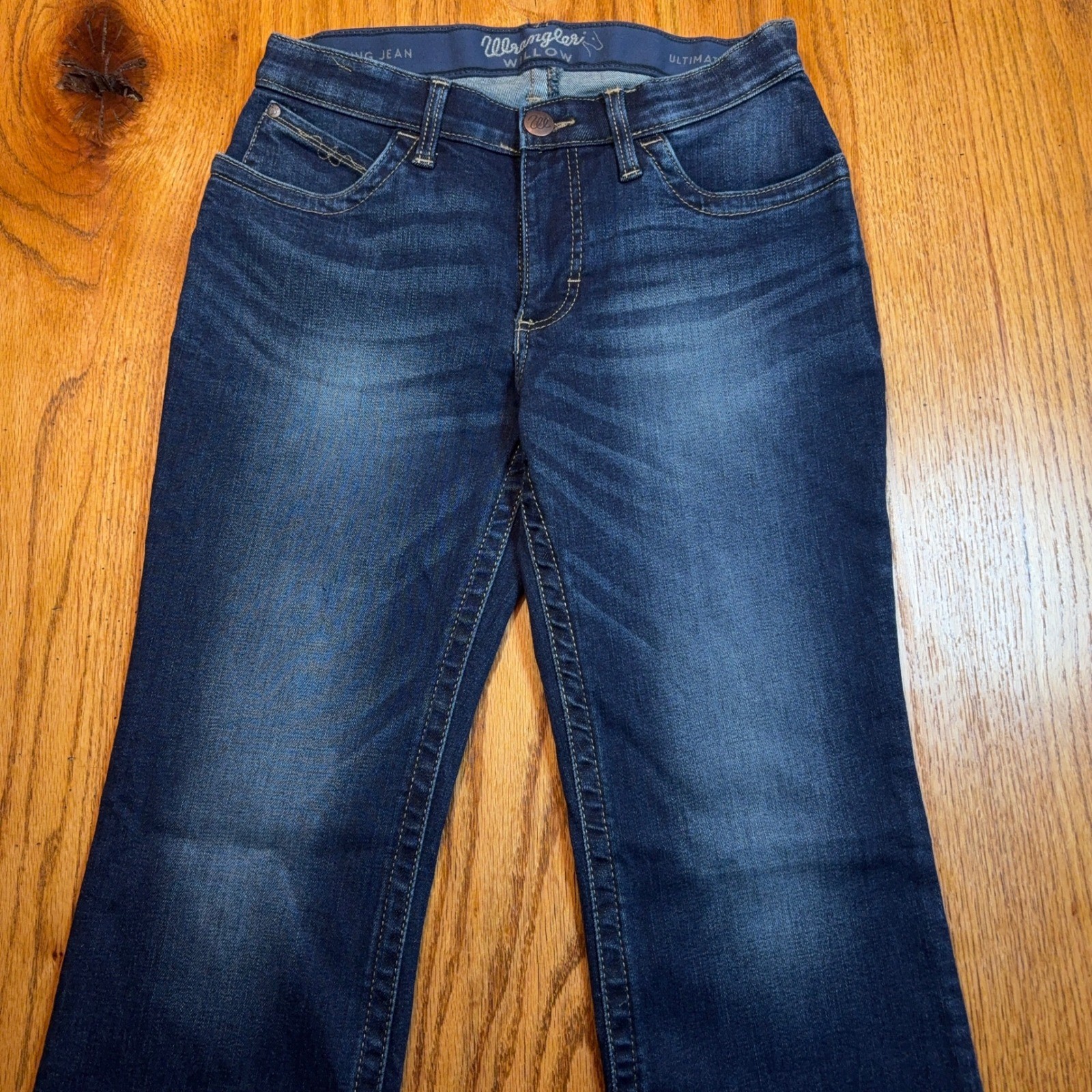 Wrangler Willow Ultimate Riding Jeans Womens 7 (30X31) Boot Cut Mid Rise Denim