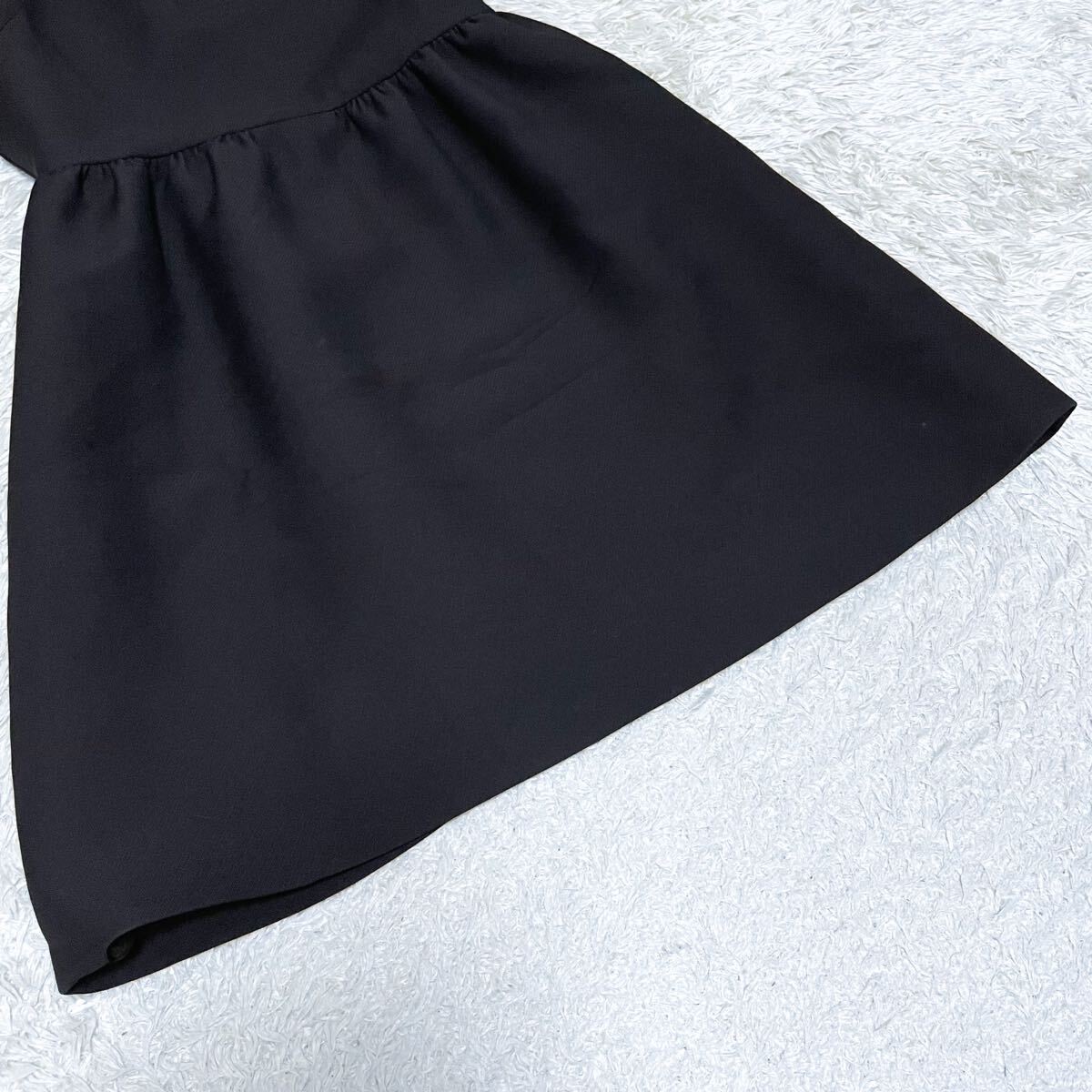 Christian Dior CD Button Wool & Silk Dress A-line Size 34 XS Black