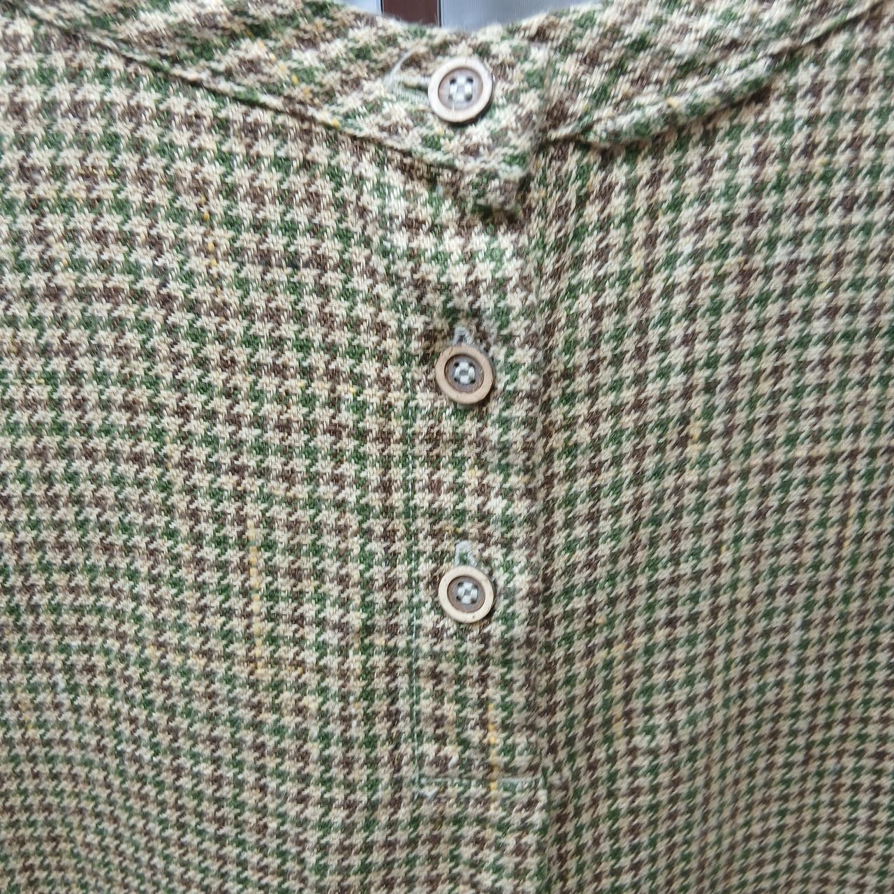 45R Linen Houndstooth Tweed Top, Women’s Short Sleeve, Chest 20in