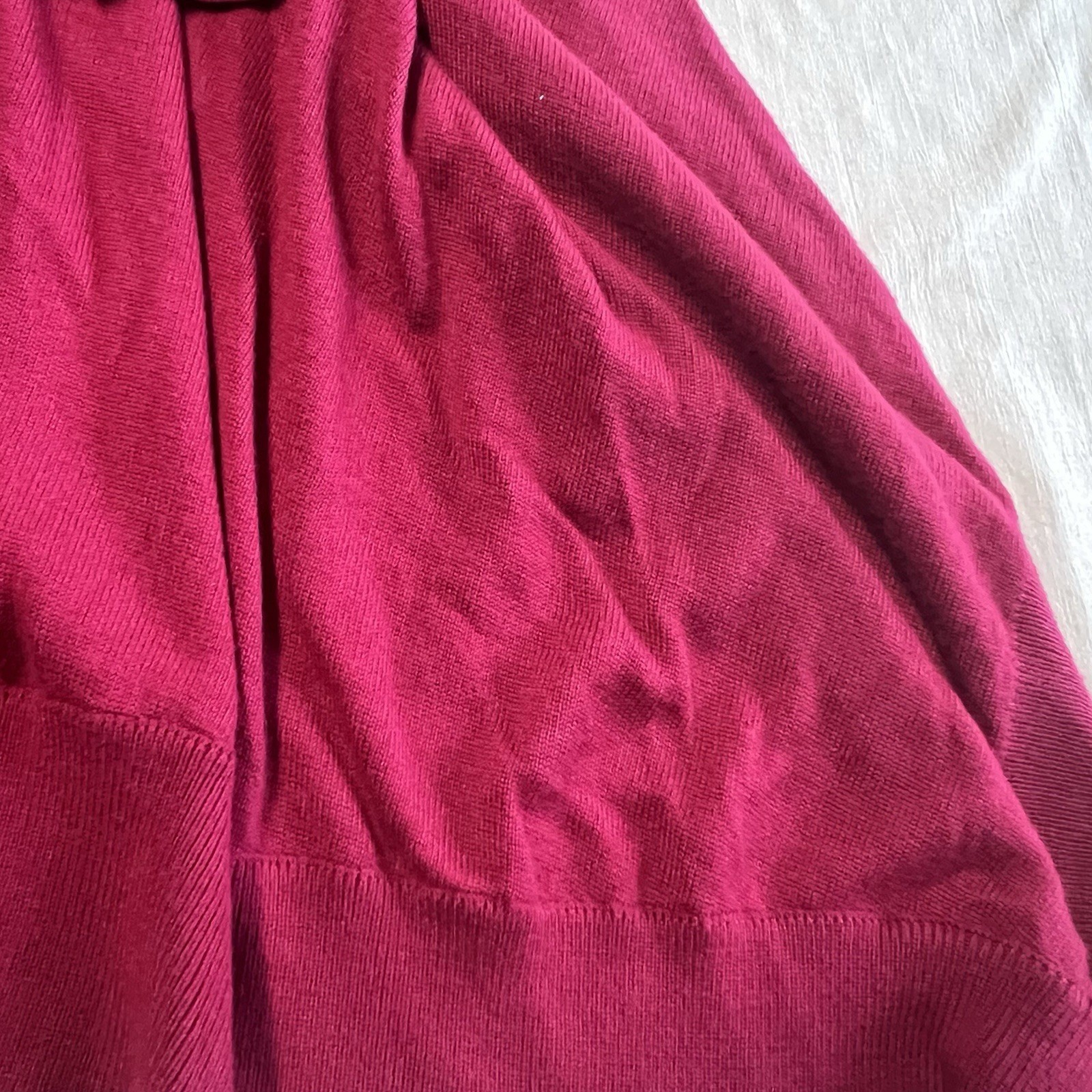Topin Dark Magenta Cardigan Sweater Duster Medium Boutique Cabincore Quiet Lux