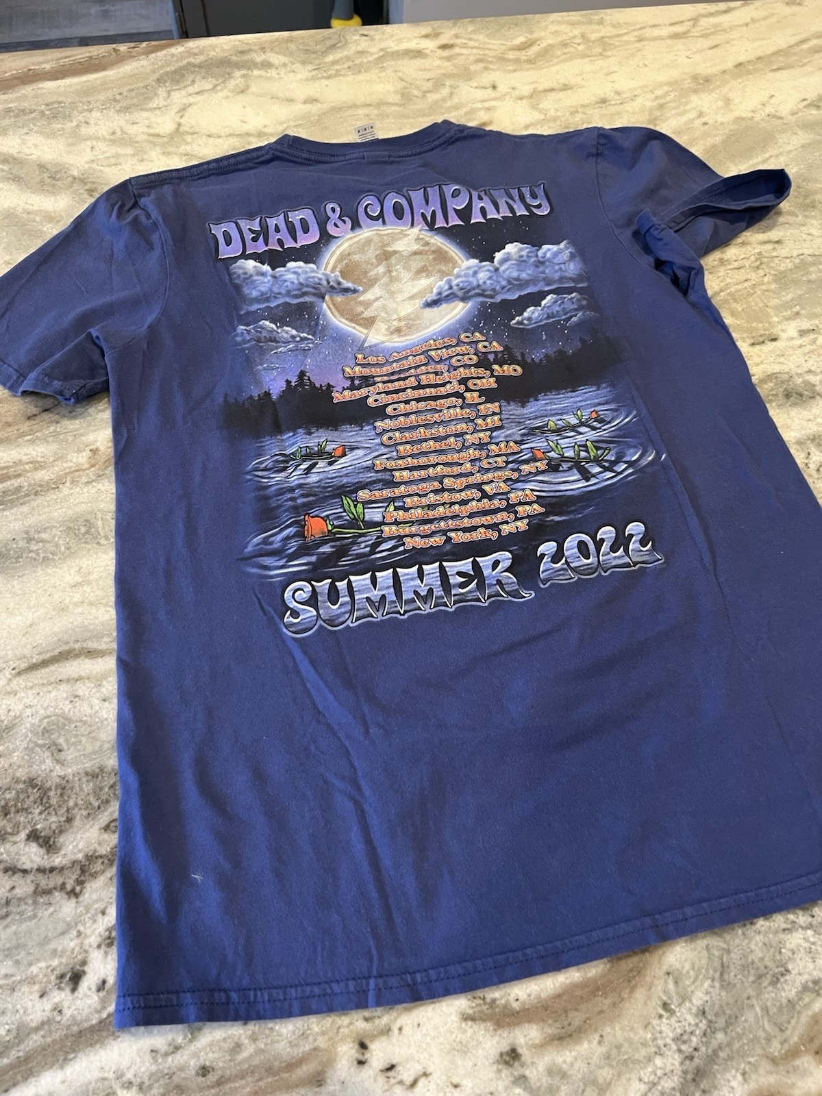 DEAD & COMPANY Medium Summer 2022 Concert T-Shirt Front Back Graphic