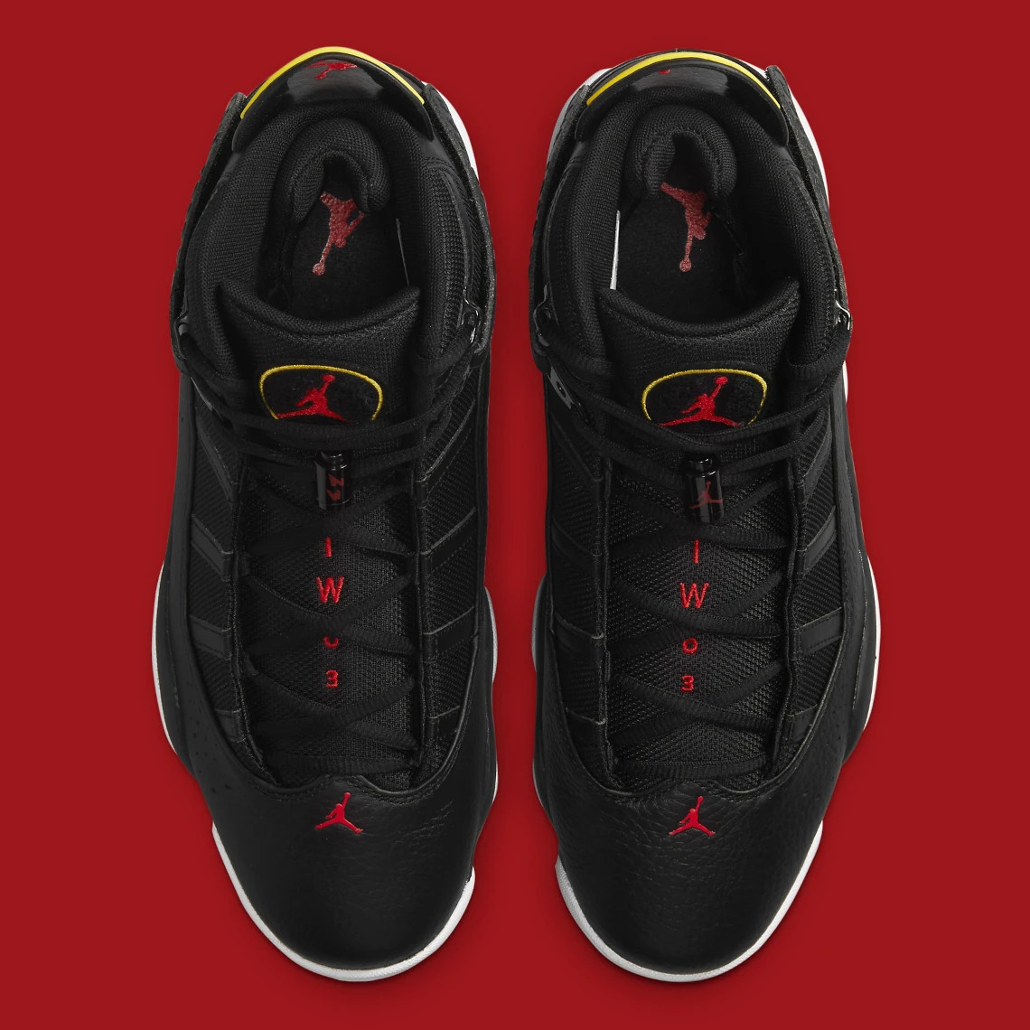 Jordan 6 Rings Playoffs 322992-063 Black/Red-Yellow-White Size 12 US