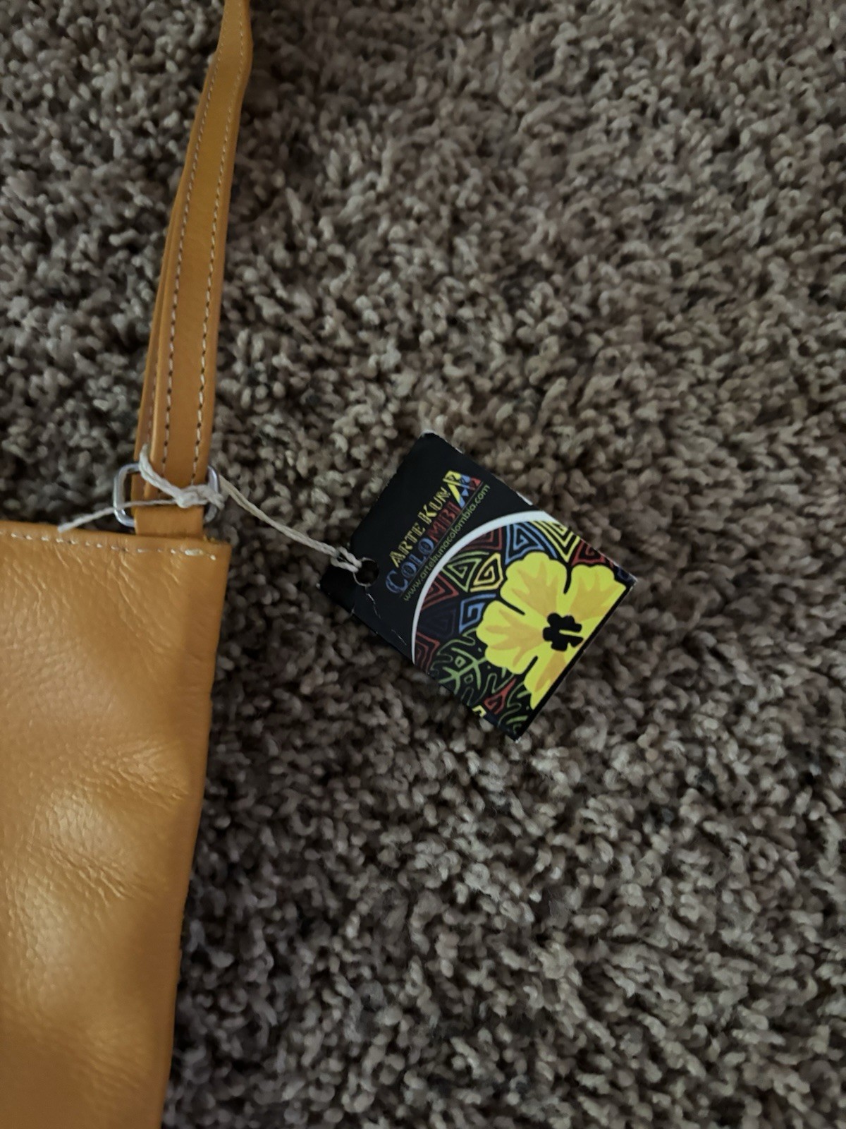 Arte Kun Columbia crossbody NWT Mustard Yellow Multi Colored