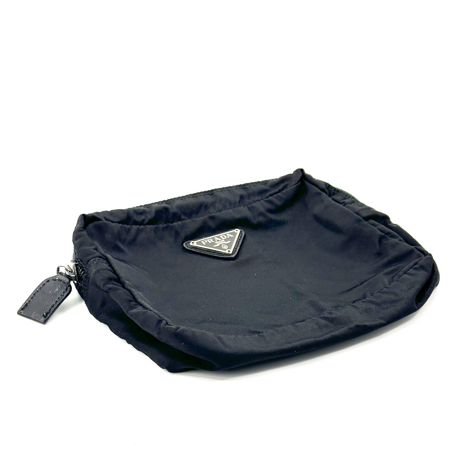 PRADA Cosmetic Pouch Nylon Black Authentic