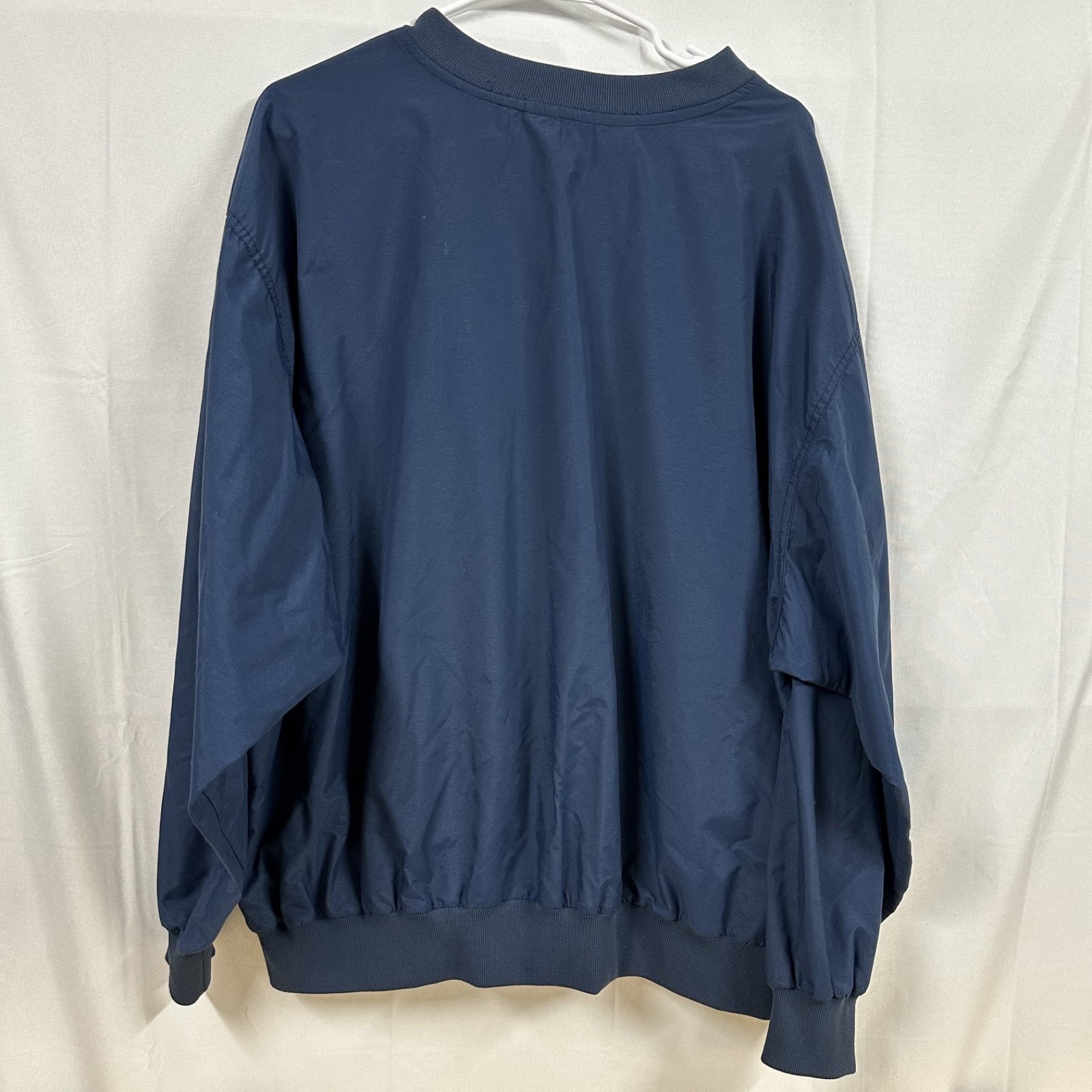 Vtg USA Bobsled Sportsmaster USA Pullover Windbreaker Crewneck Blue Mens XL
