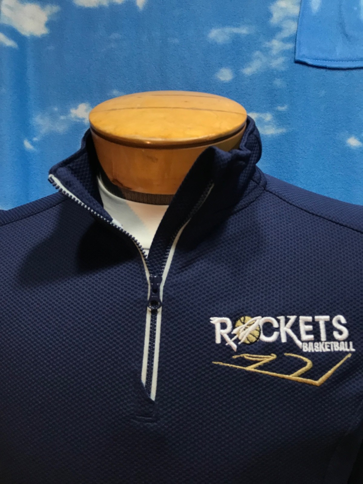 Rockets Basketball Pullover Sweatshirt 1/4 zip Medium M Womens Ladies C37