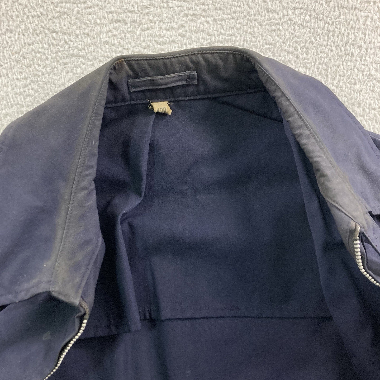 Vintage Blauer Military Jacket Men 42R Blue Ceiling Zero Full Zip Deck Air Force