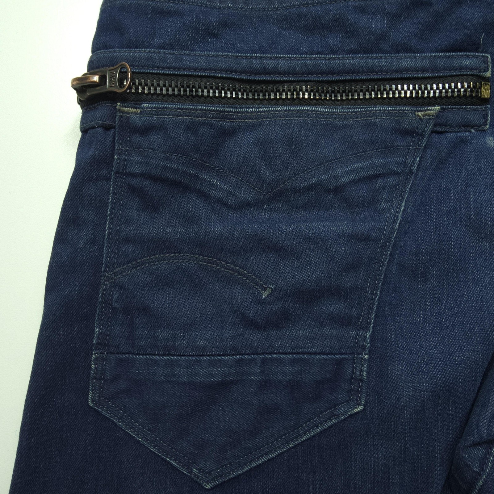 G-Star Raw Mens Jeans 33×32 Blue Button Fly Arc Zip 3D Slim Zip Pocket Tapered