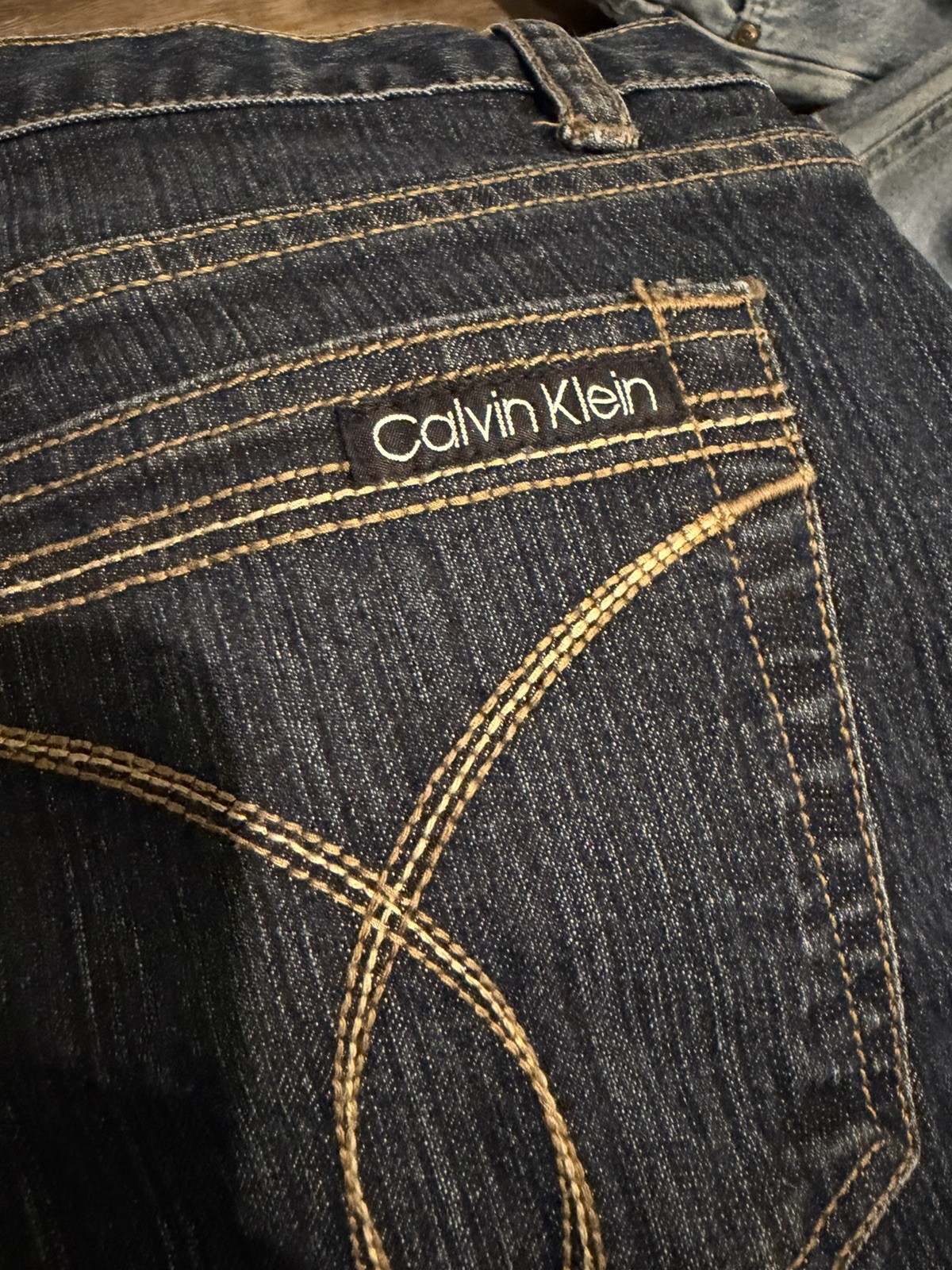 Calvin Klein Jeans Y2K Vintage Flared Fit Women’s Size 16 Dark Wash Bootcut