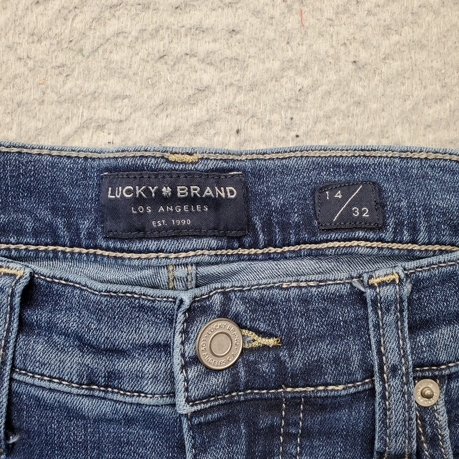 Lucky Brand Flare Stevie Jeans Womens 14/32 Blue Denim 2 Way Stretch High Rise