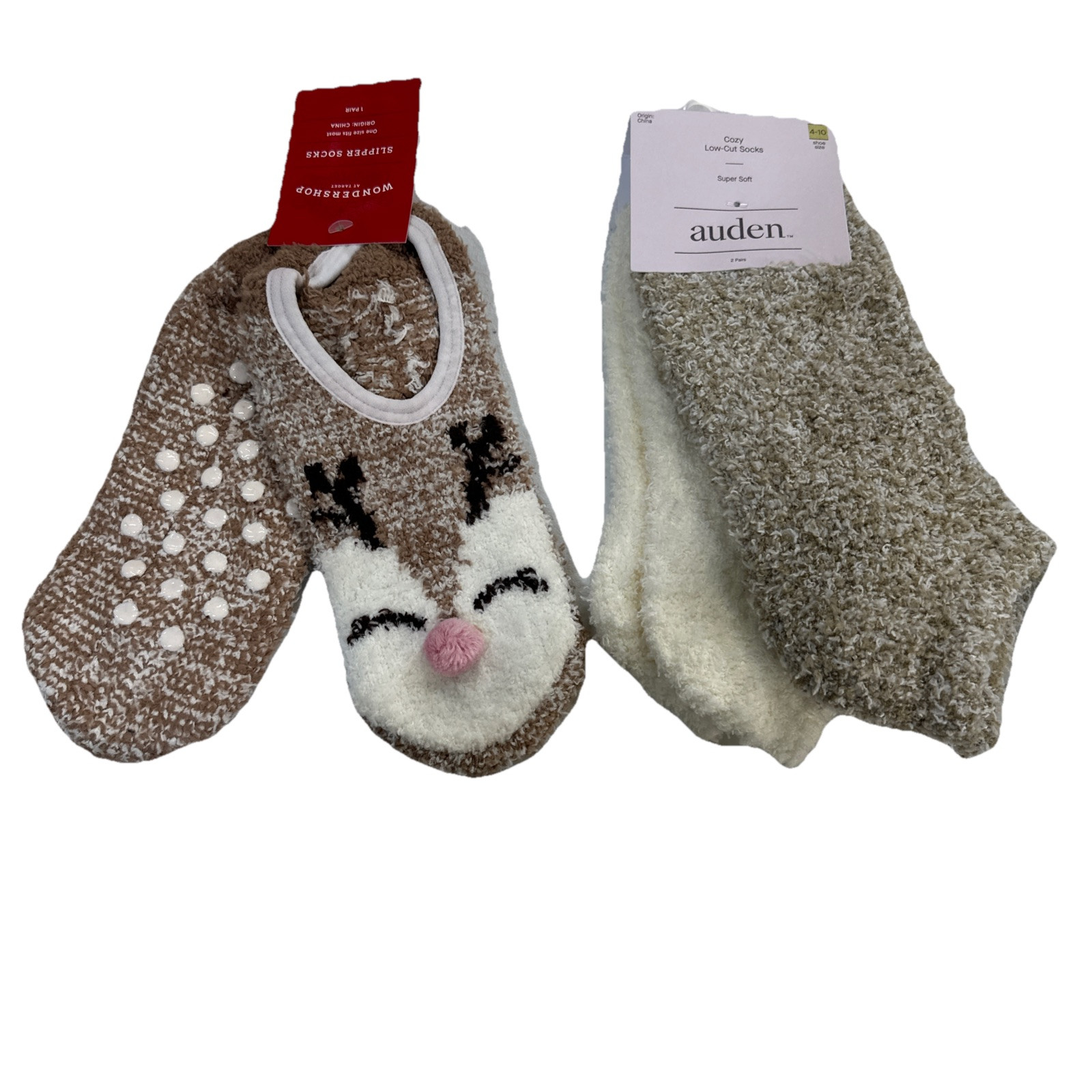 Wondershop And Auden 3 Pack Super Soft Cozy Socks Size 4-10/ One Size Fit Most