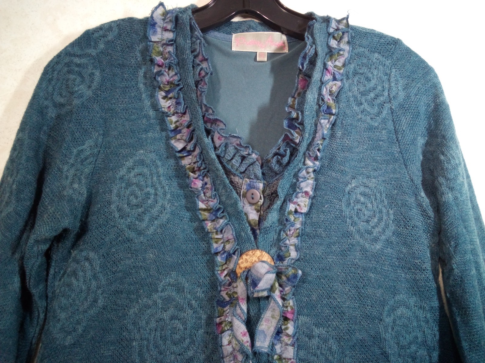 Pretty Angel Cardigan Sweater Womens S Blue Whimsigoth Dark Fairy Grunge