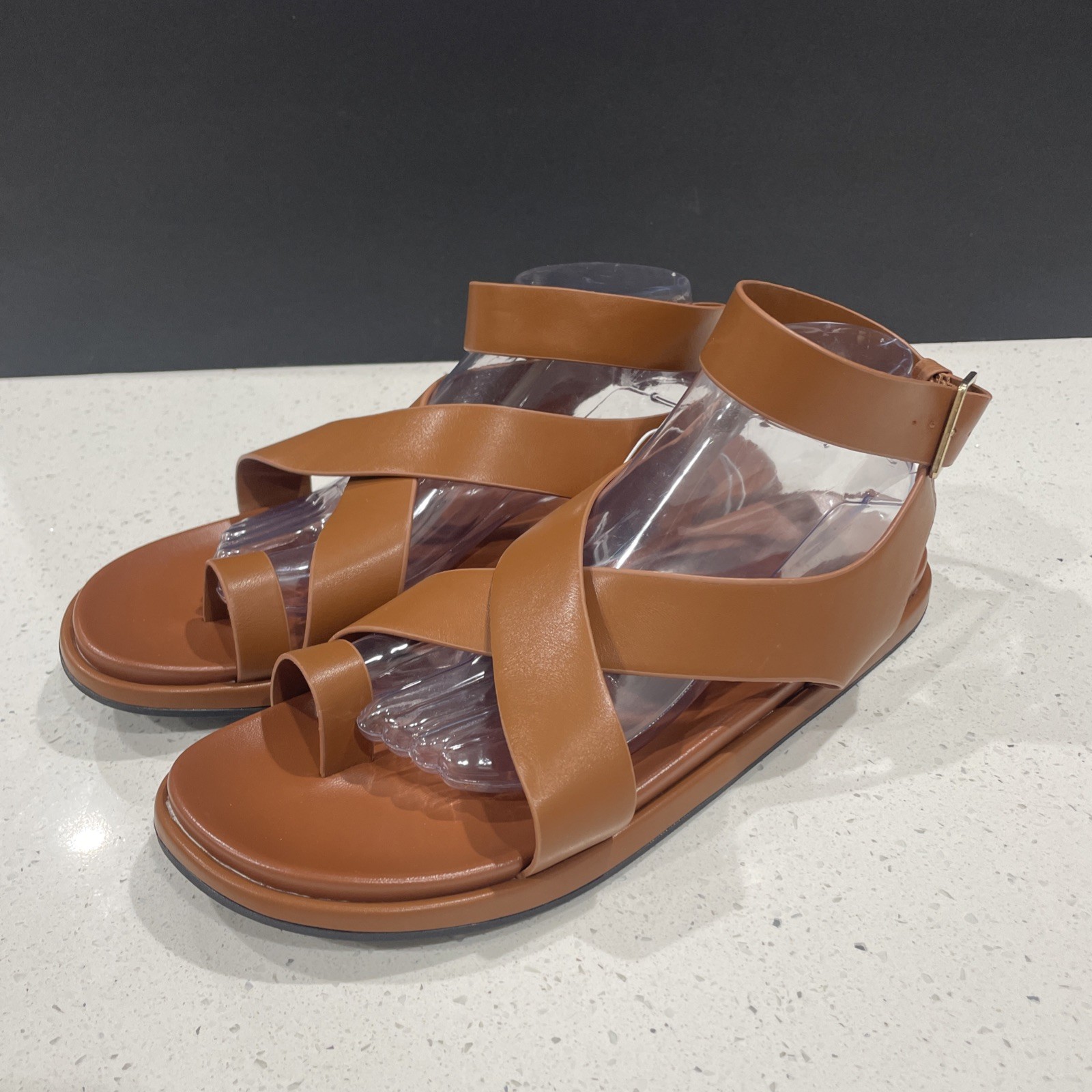 Ankle Wrap Toe Ring Sandals Sz 11 NWT Cognac Color – Universal Thread