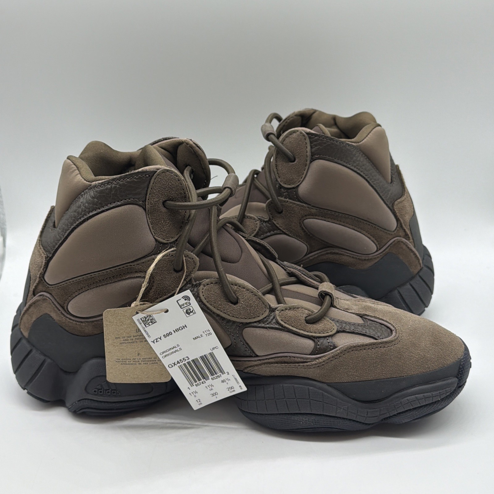 Adidas Yeezy 500 High Shoes Men’s Size 12 Taupe Black Brown W/box