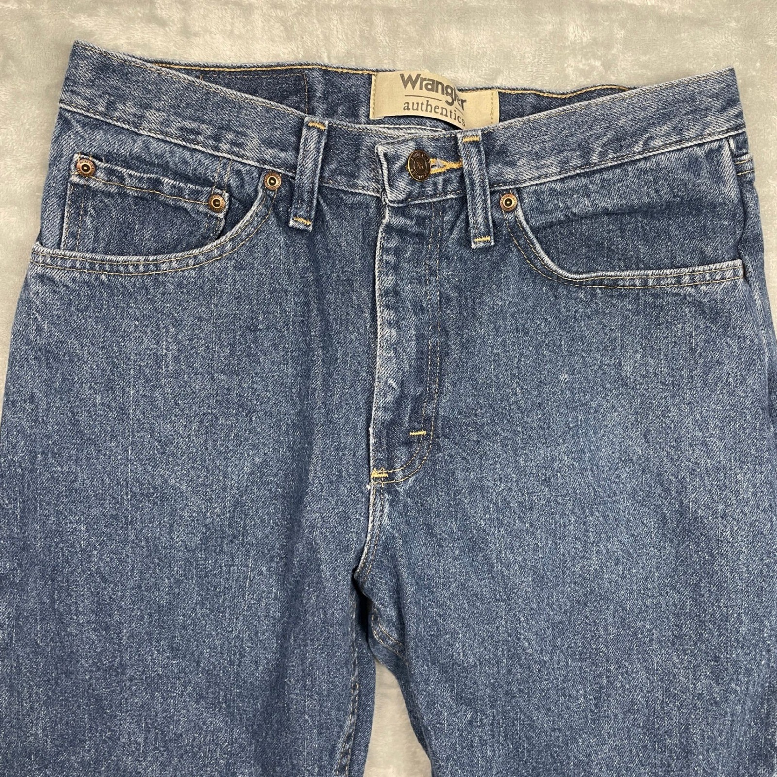 Wrangler Authentics Jeans Mens 31×30 Blue Relaxed Straight Leg Denim