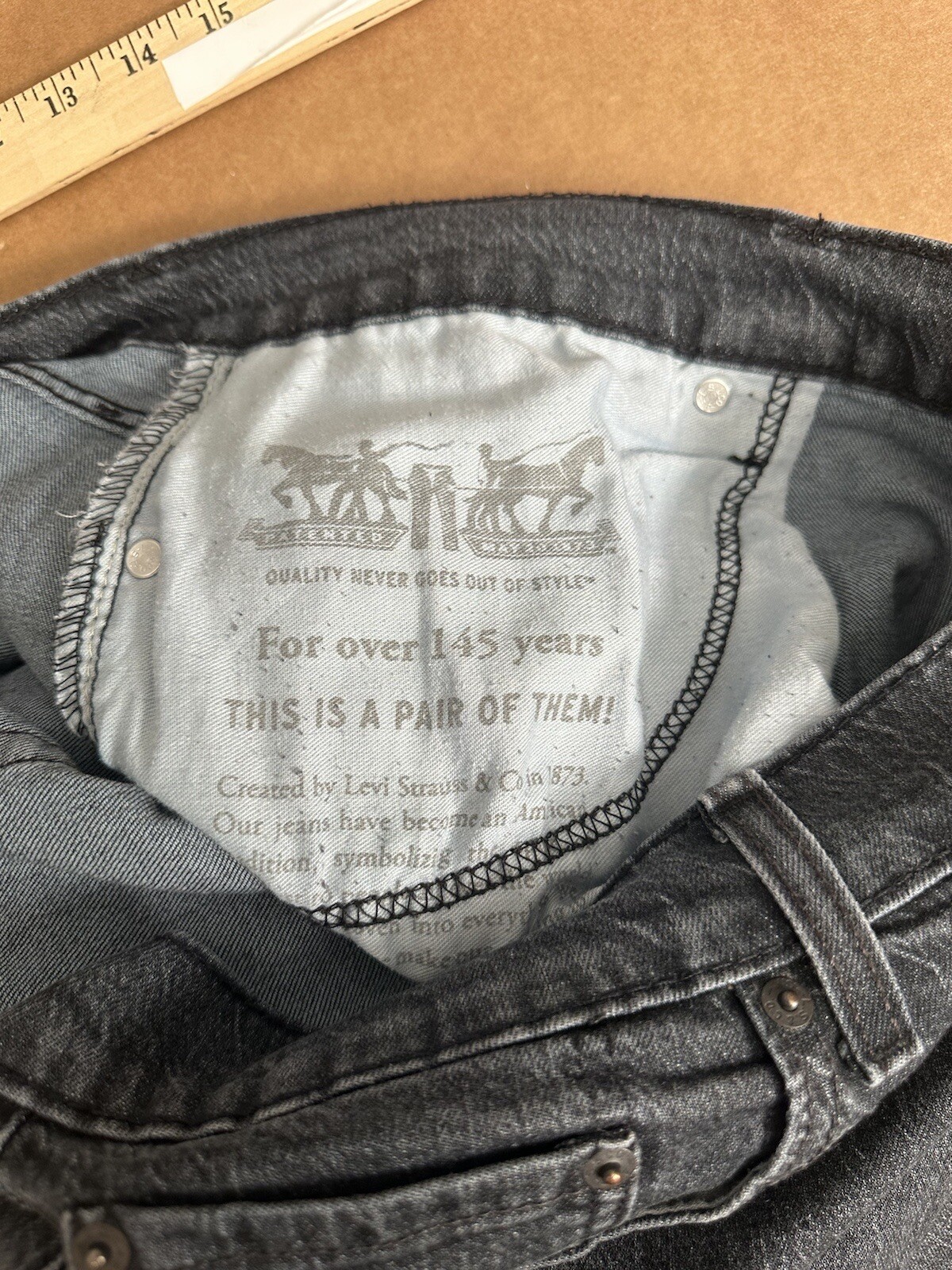 Levi 541 W42 L30 Black Faded