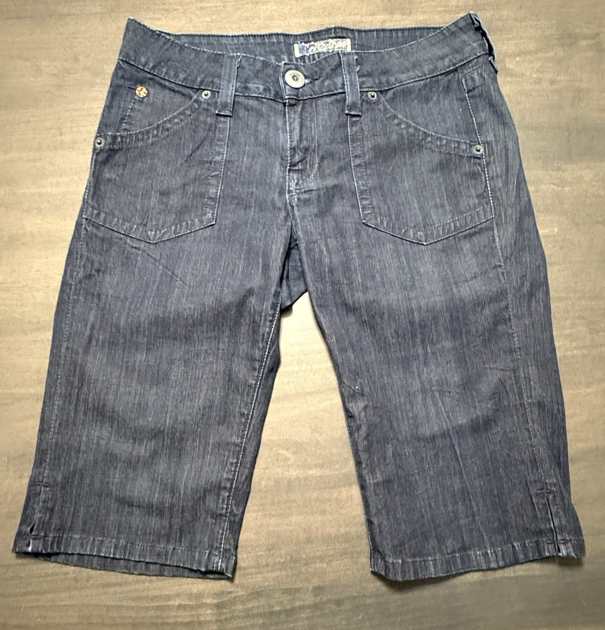 Hudson Denim Bermuda Dark Wash Denim Jean Womens Summer Shorts 27 Made in USA!!!