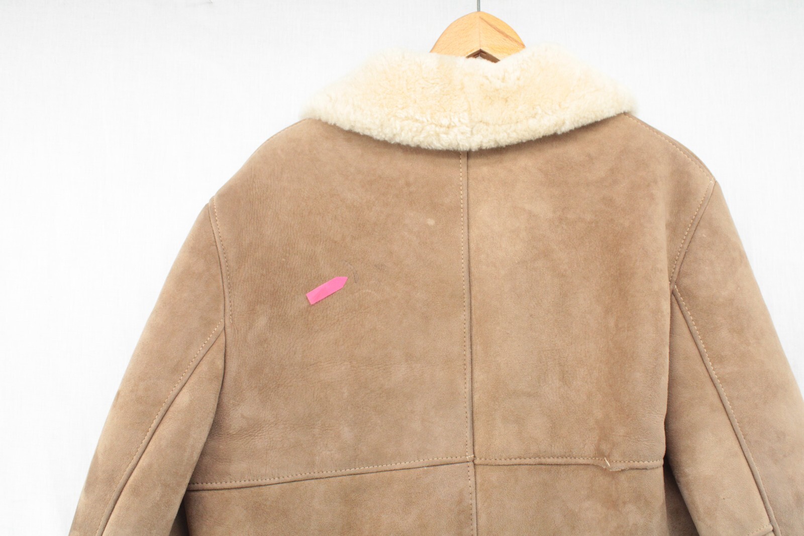 VTG Sheepskin Shearling Suede Coat Jack Henry Yellowstone Cabincore Men L 42 Tan