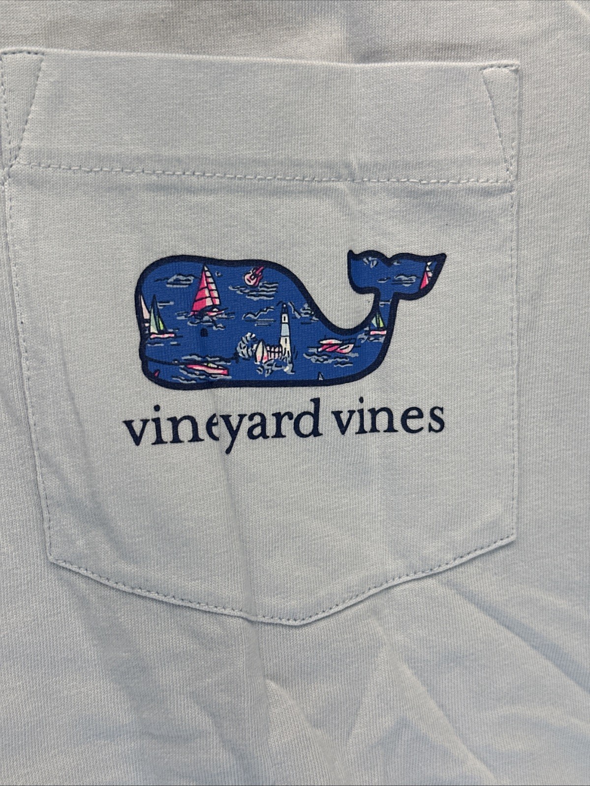 Vineyard Vines Mens Large Hamptons Scenic Ancient Water Pocket Short Sleeve NWT