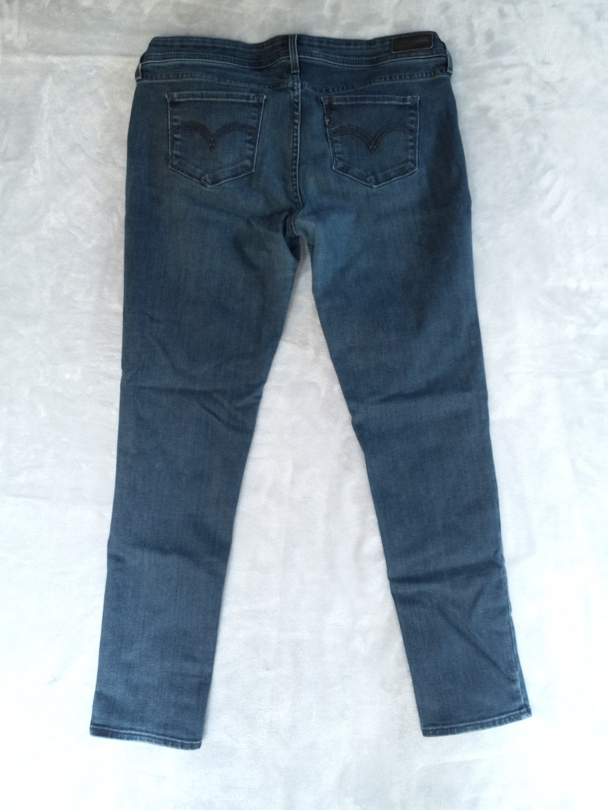 Levi’s Slight Curve Skinny Jeans Womens 30×29 Dark Wash Blue Zip Pocket Stretch